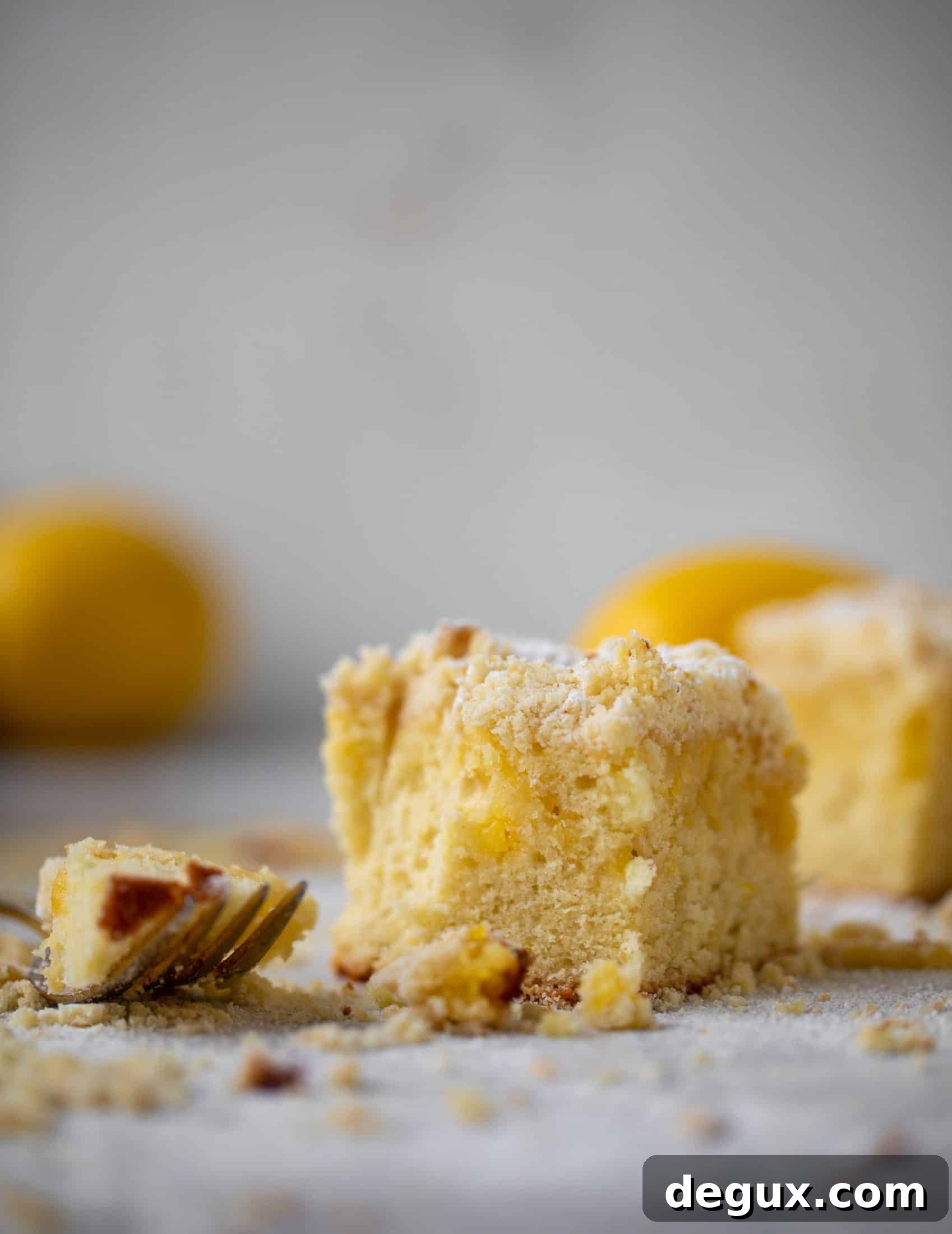 Moist Lemon Crumb Cake Recipe with Zesty Crumble Topping 2 This lemon crumb cake is incredible! Lemon cake, lemon curd and lemon crumb come together for this delicious breakfast or dessert bite!