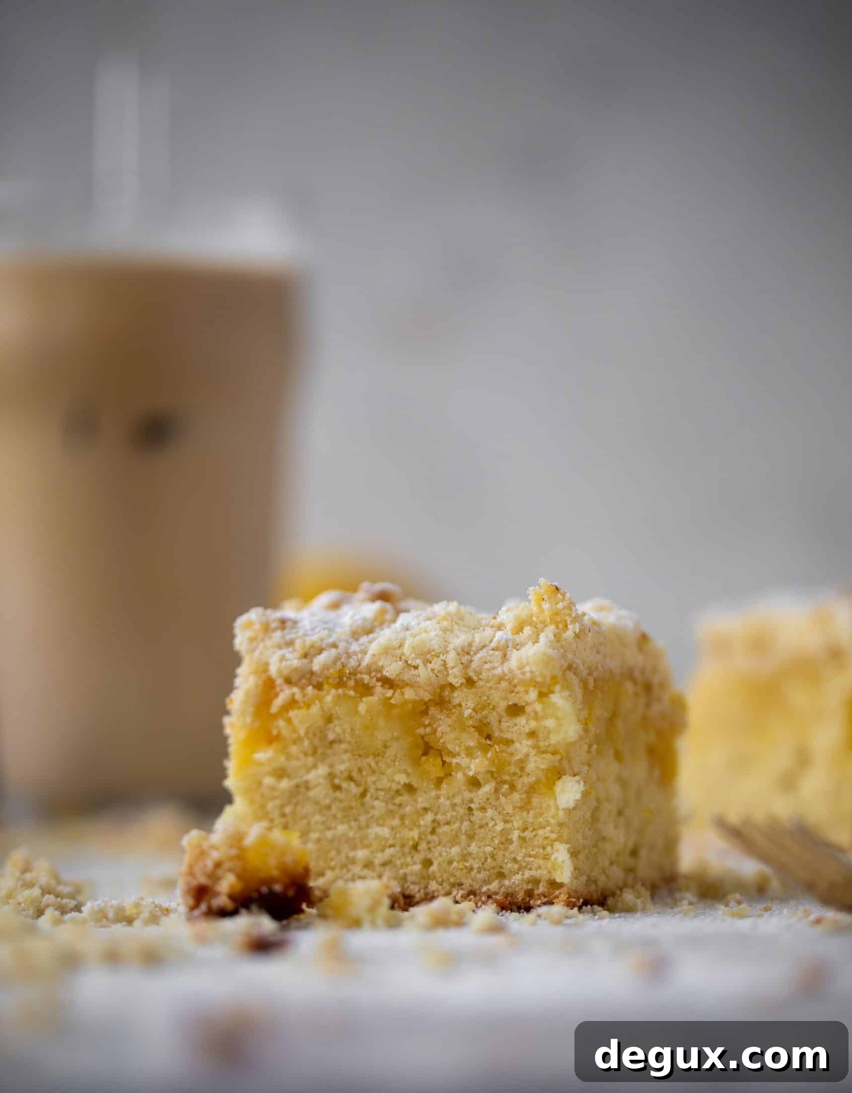 Moist Lemon Crumb Cake Recipe with Zesty Crumble Topping 10 This lemon crumb cake is incredible! Lemon cake, lemon curd and lemon crumb come together for this delicious breakfast or dessert bite!