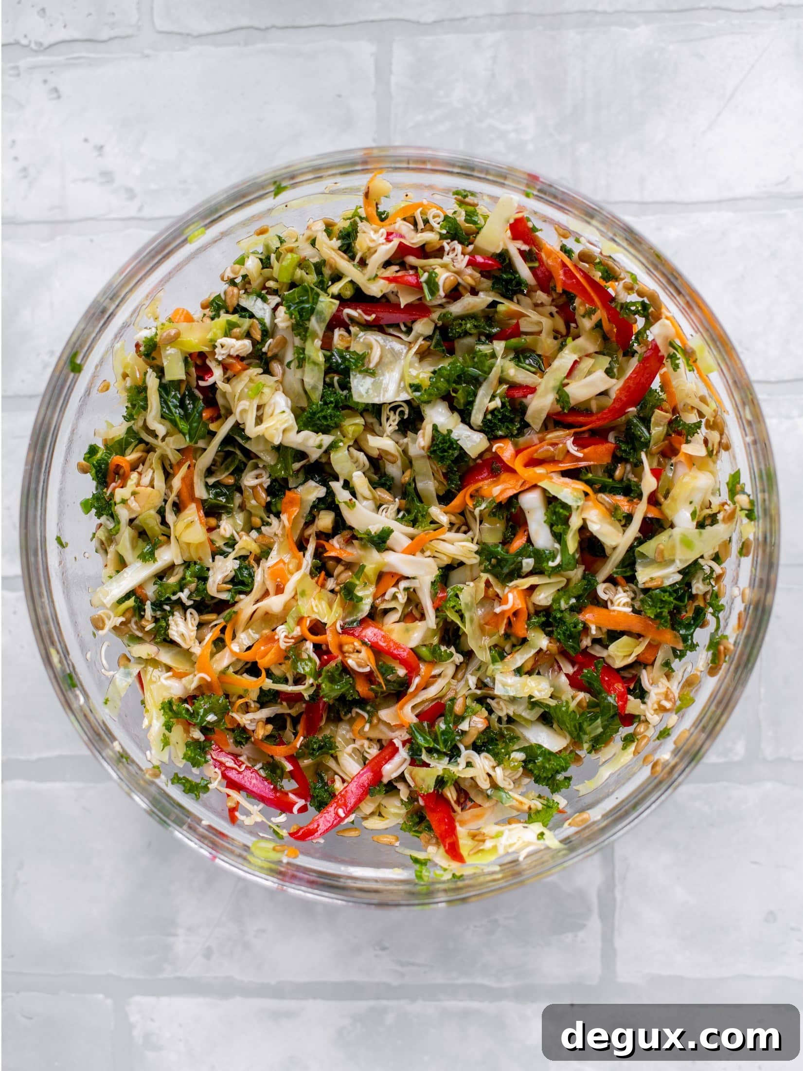 Crunchy Ramen Noodle Salad with Sesame-Ginger Dressing 5 tossed ramen noodle crunch salad