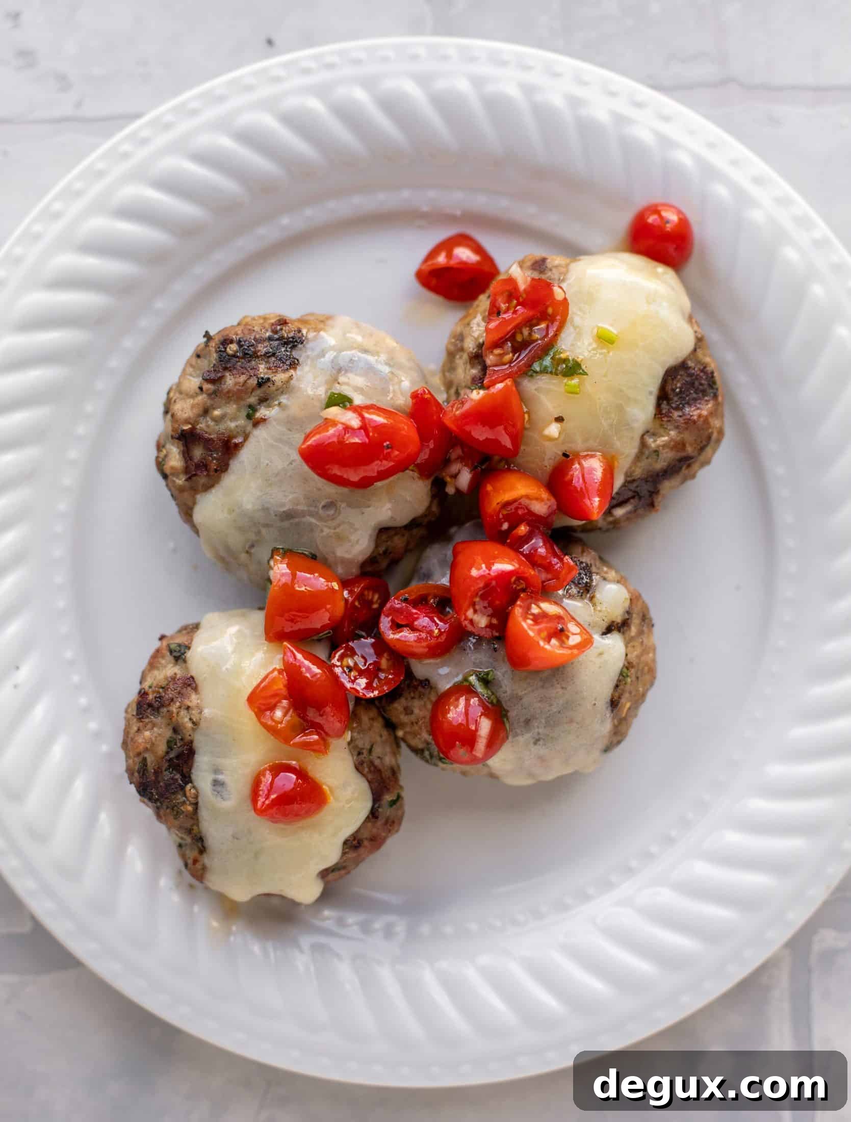bruschetta chicken burgers