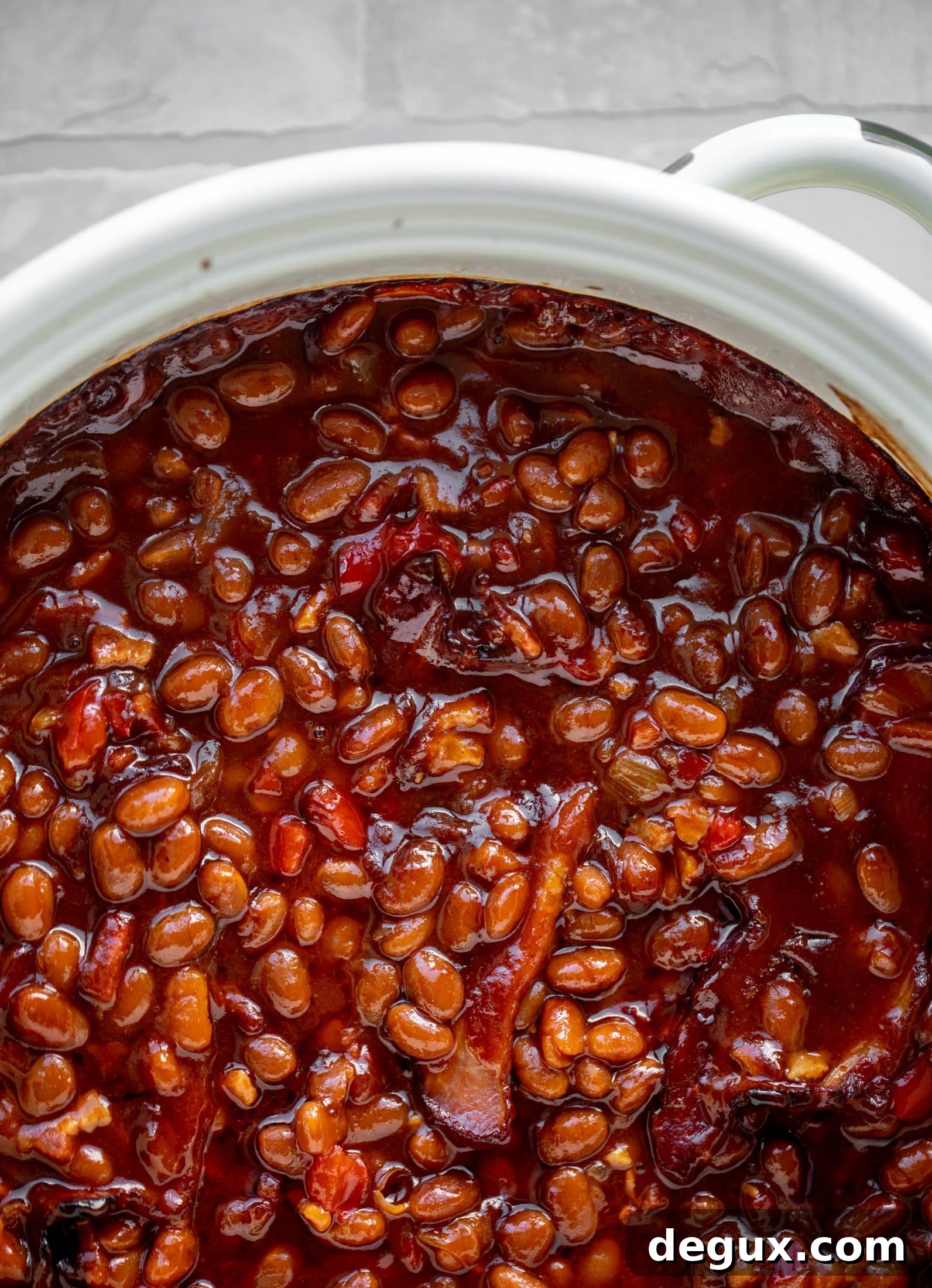 baked beans ready for the oven