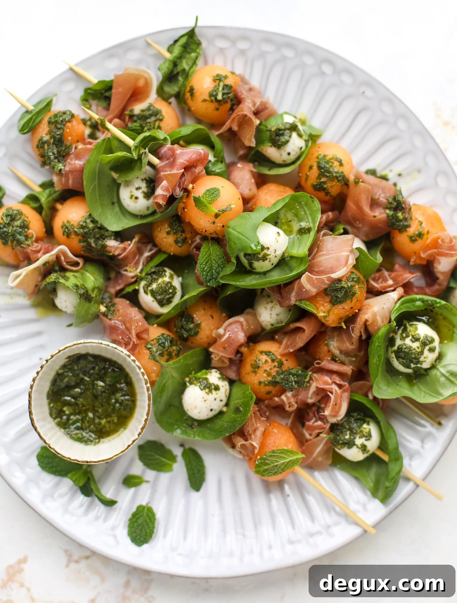20 Memorial Day Weekend Recipes I Love (Party-Ready Ideas) 6 prosciutto cantaloupe caprese skewers