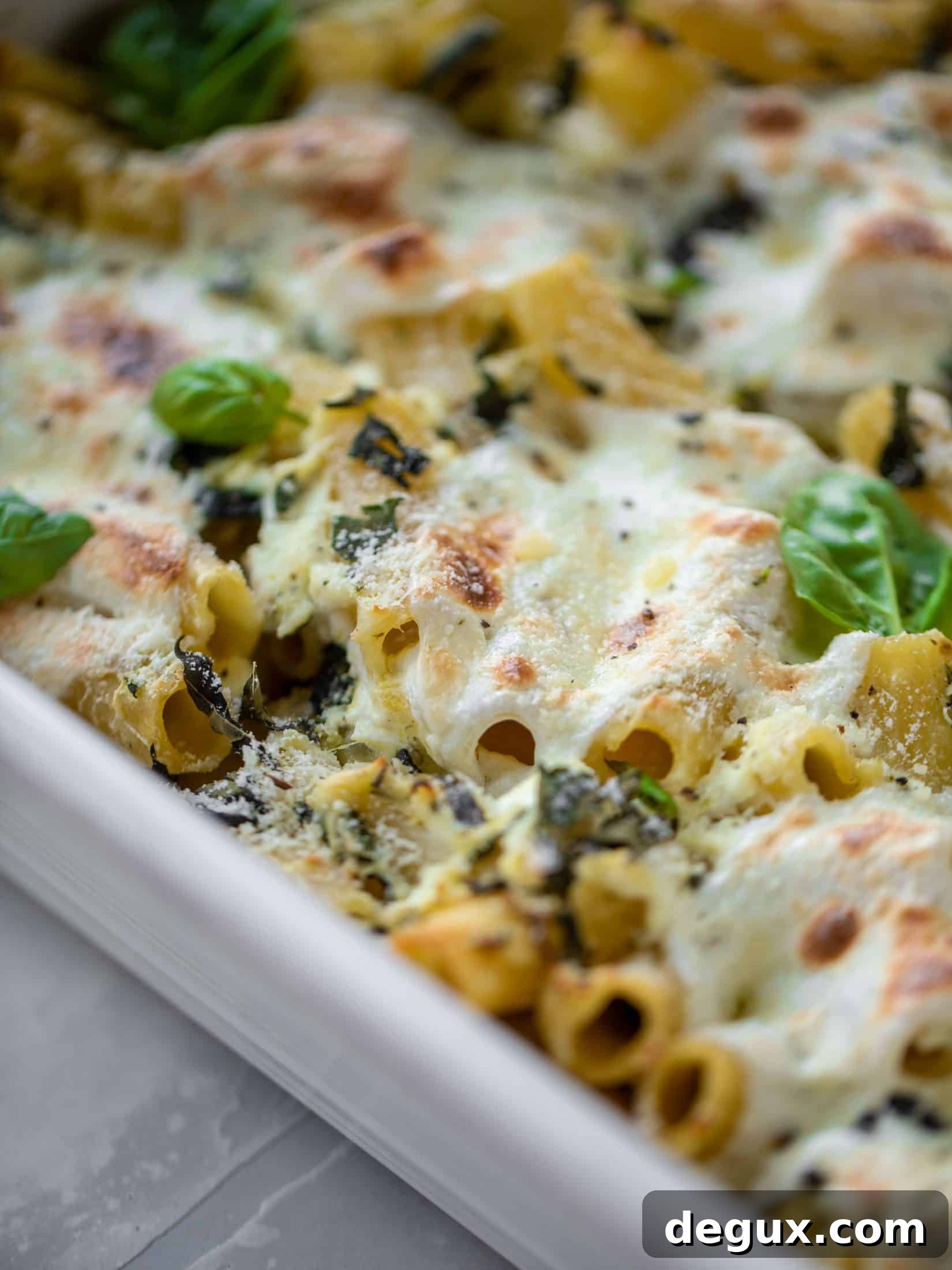 melted zucchini baked ziti