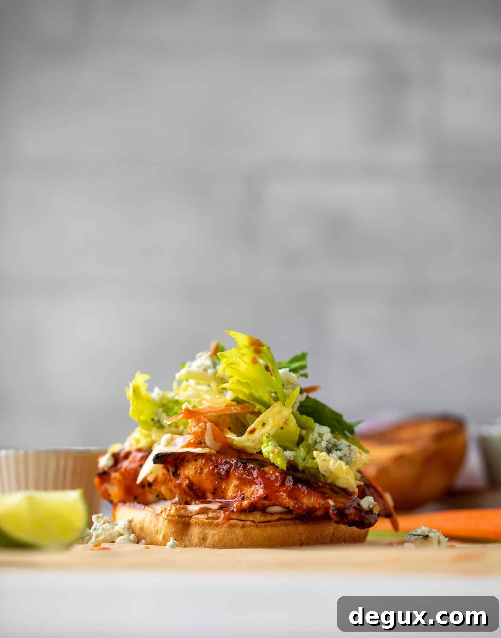 grilled buffalo chicken sandwiches with gorgonzola slaw