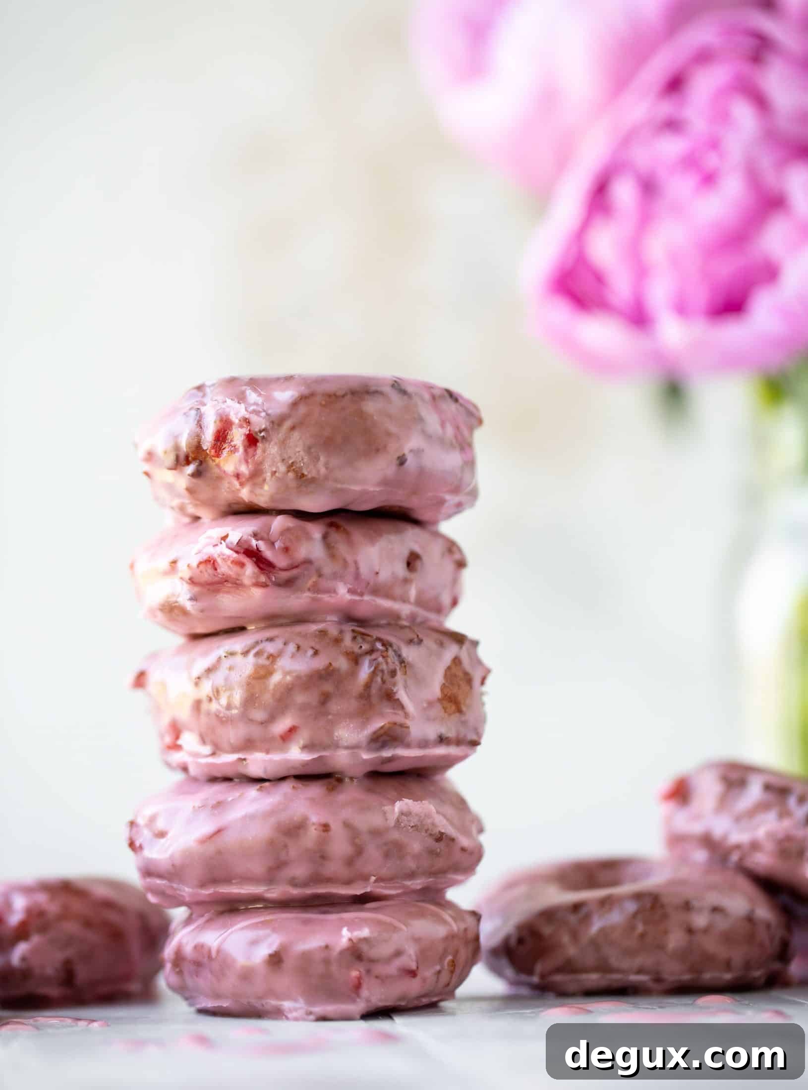 Cherry Bourbon Glazed Donuts — Cherry-Filled Donuts with Bourbon Glaze 6 cherry donuts with bourbon glaze