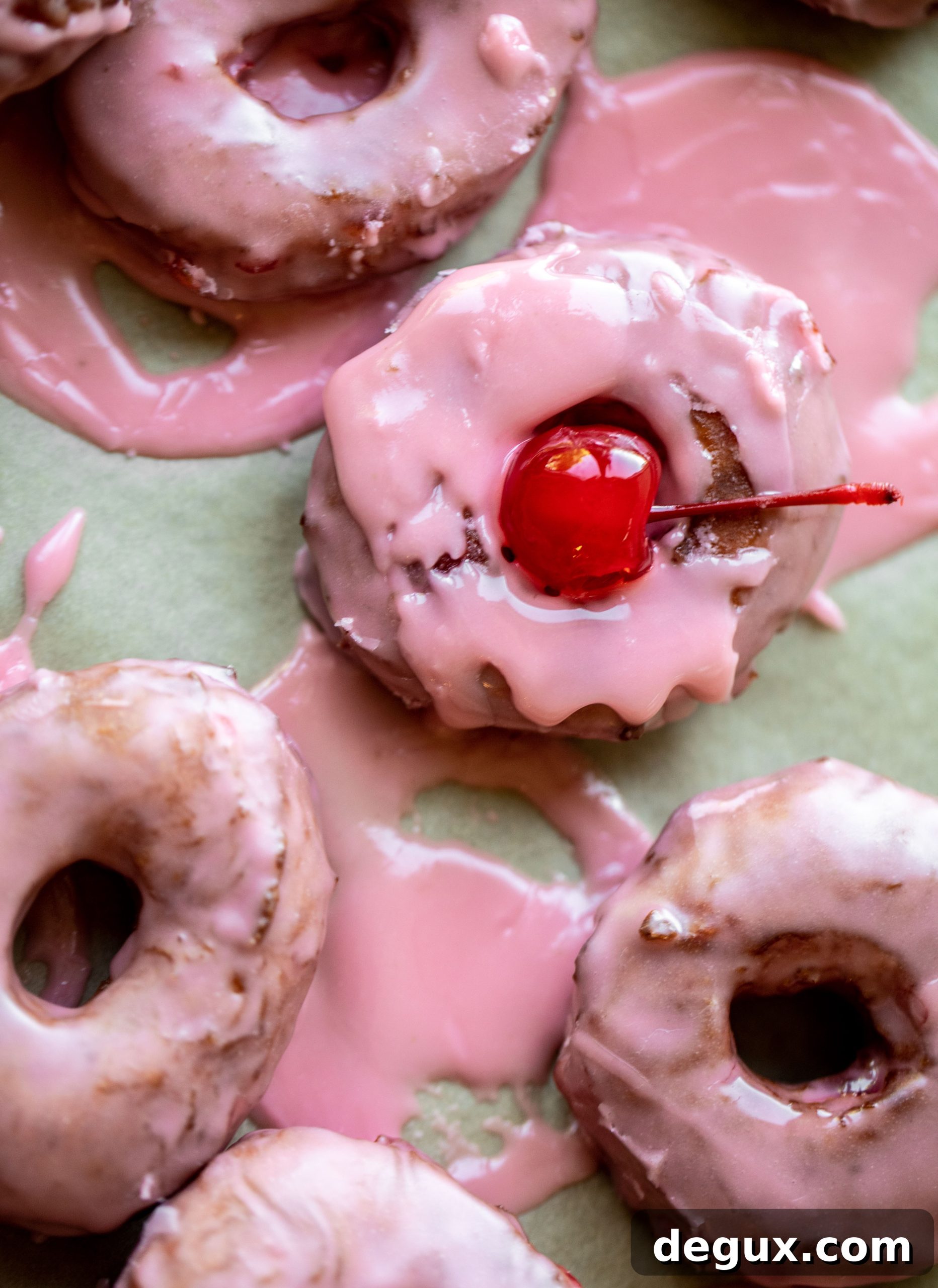 Cherry Bourbon Glazed Donuts — Cherry-Filled Donuts with Bourbon Glaze 7 cherry donuts with bourbon glaze