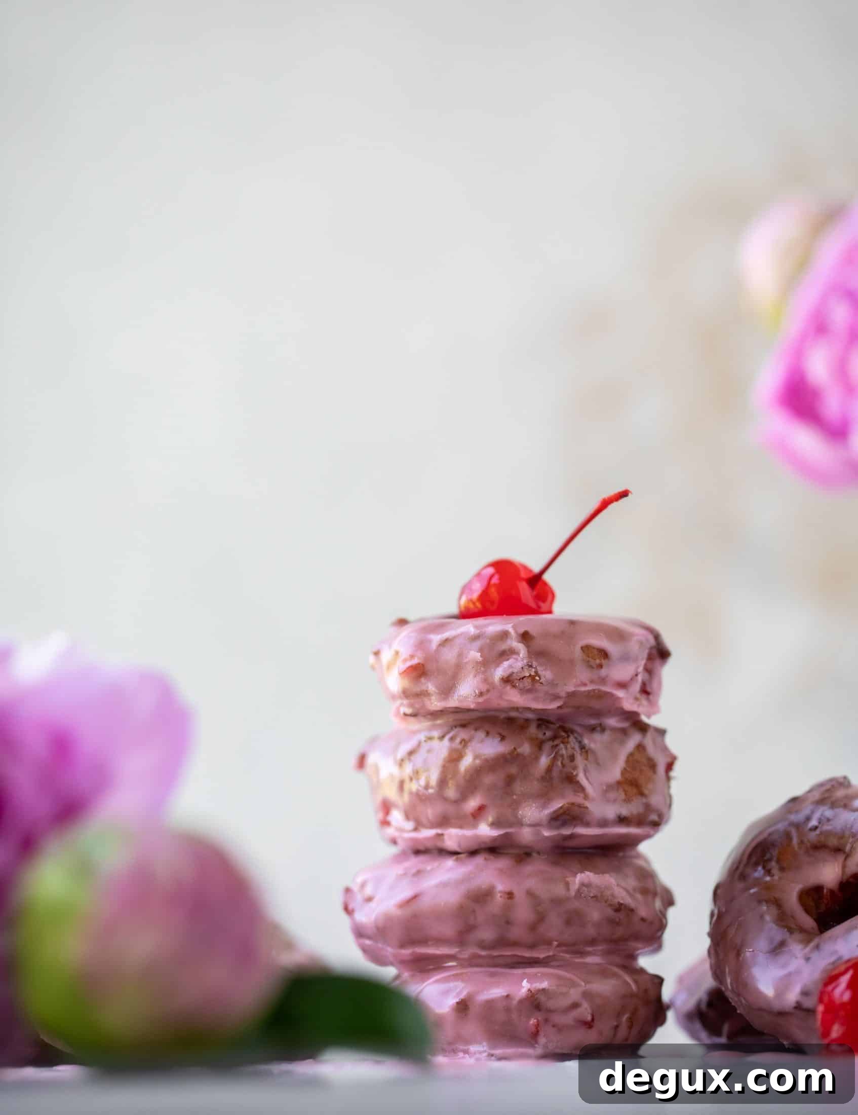 Bourbon-Glazed Cherry Donuts Recipe: Sweet Cherry Donuts 9 cherry donuts with bourbon glaze