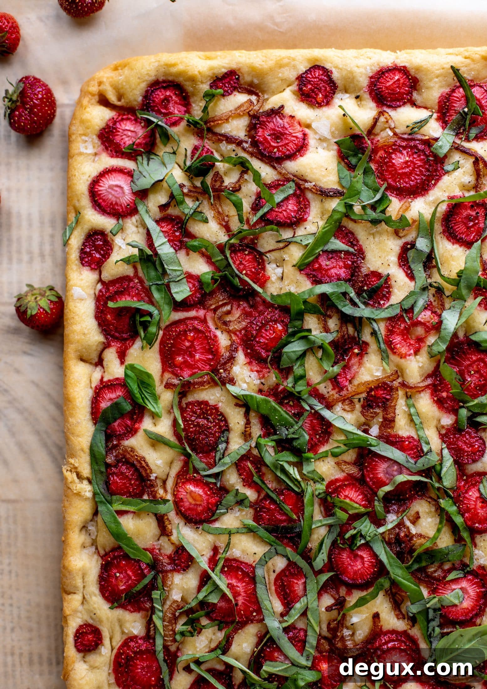 Strawberry and Basil Focaccia Recipe — Sweet Herb Bread Tutorial 2 strawberry basil focaccia