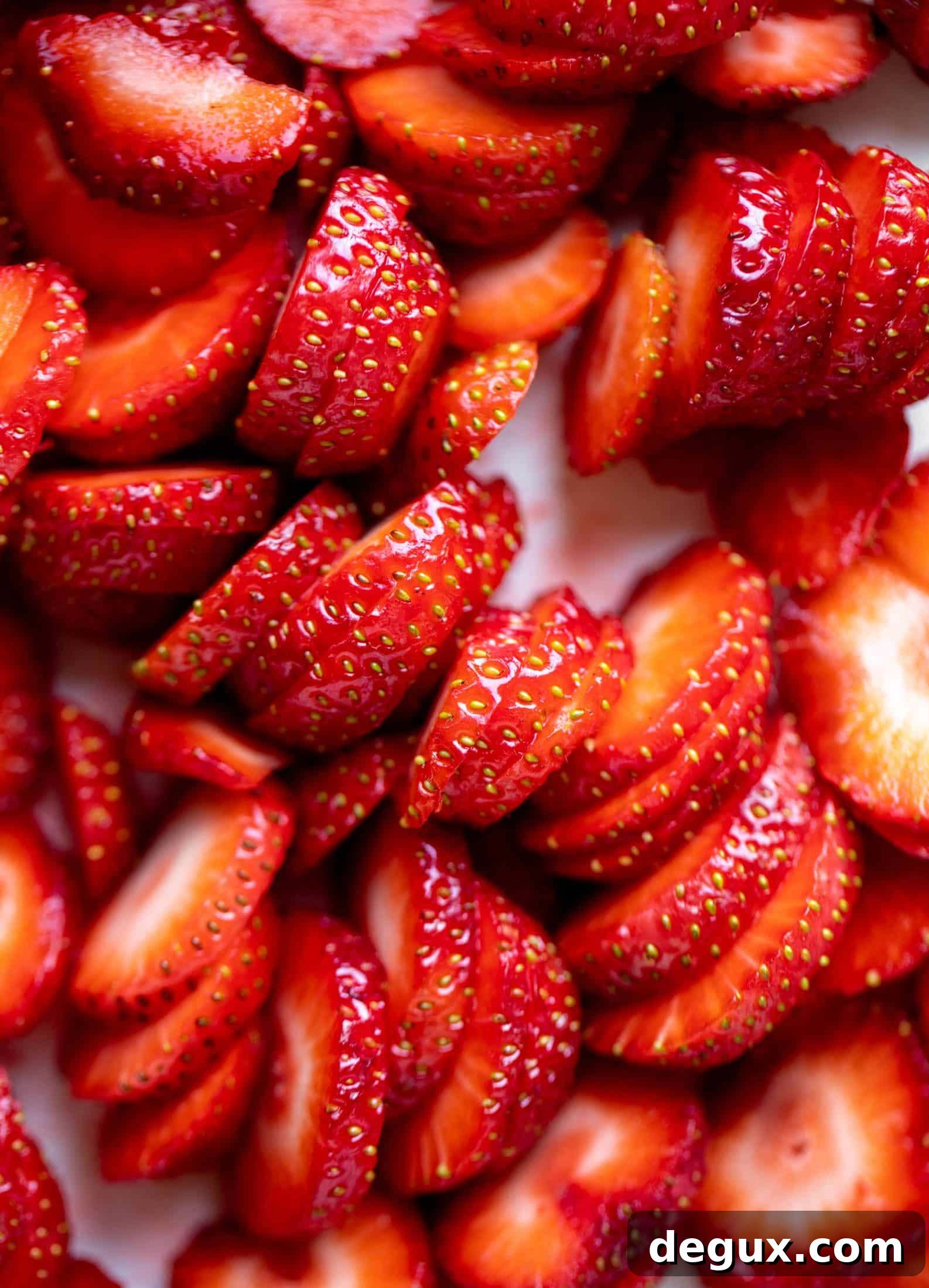 Strawberry and Basil Focaccia Recipe — Sweet Herb Bread Tutorial 4 sliced strawberries close up
