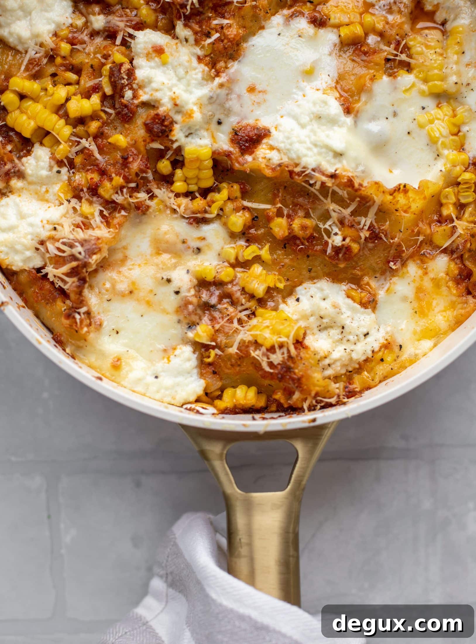 Skillet Lasagna with Sun-Dried Tomatoes and Sweet Corn 7 summer skillet lasagna