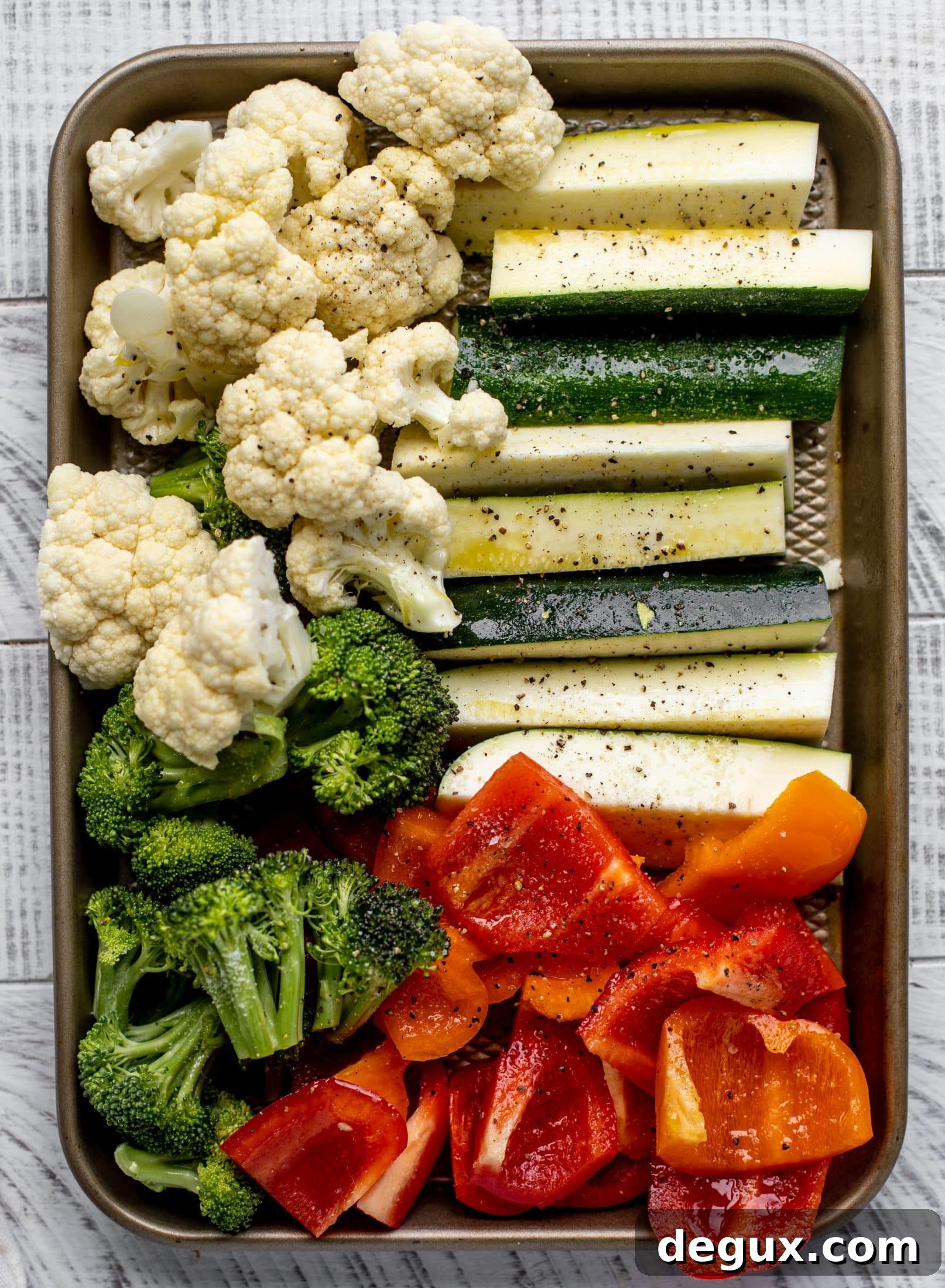 Grilled Vegetable Orzo with Creamy Smashed Feta Vinaigrette 3 vegetables ready for the grill