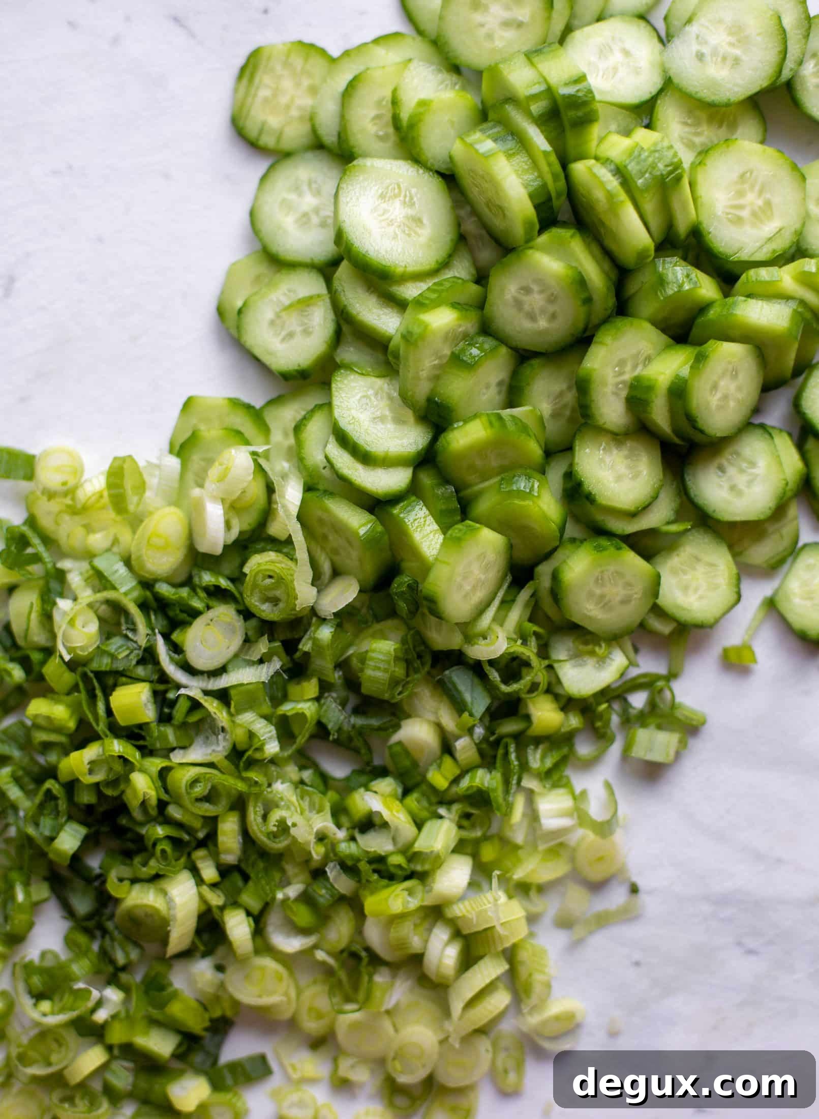 cucumbers and scallions