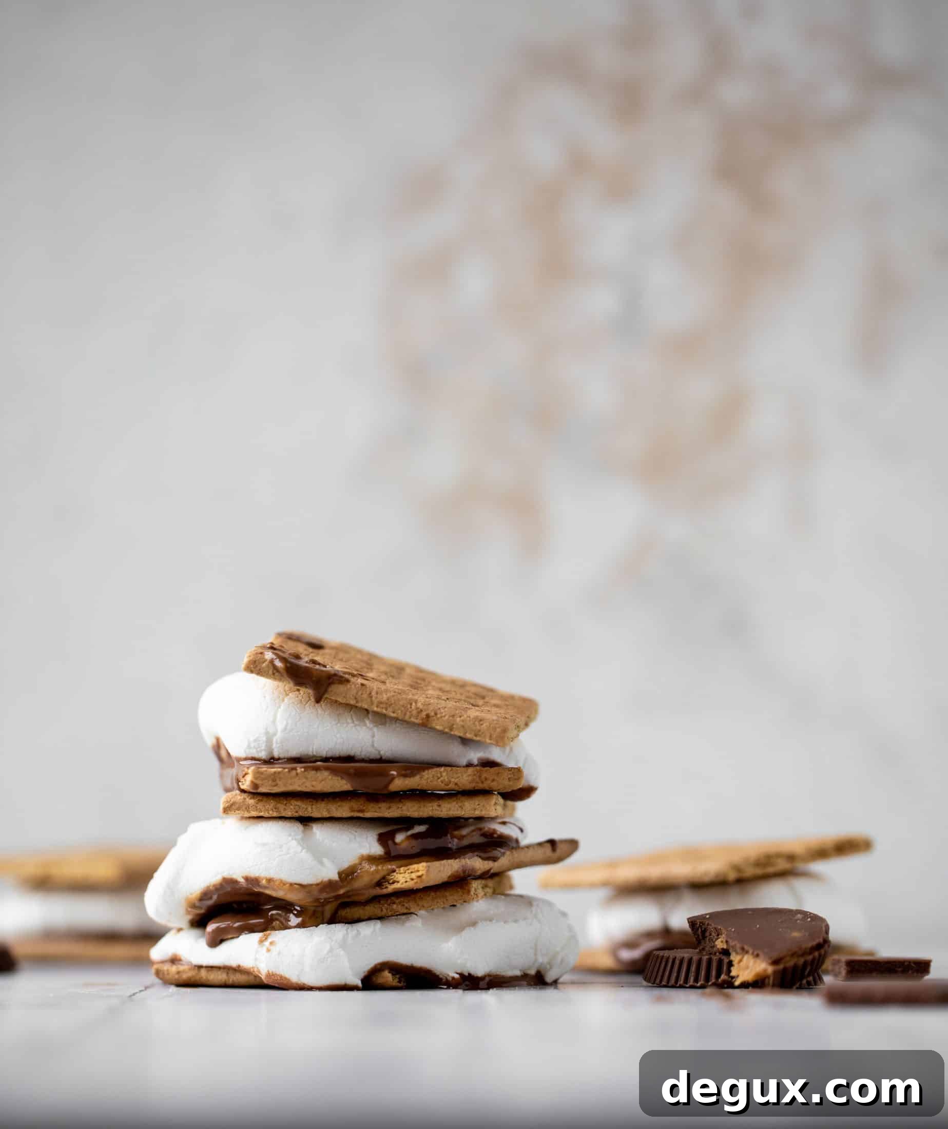 stack of sheet pan s'mores