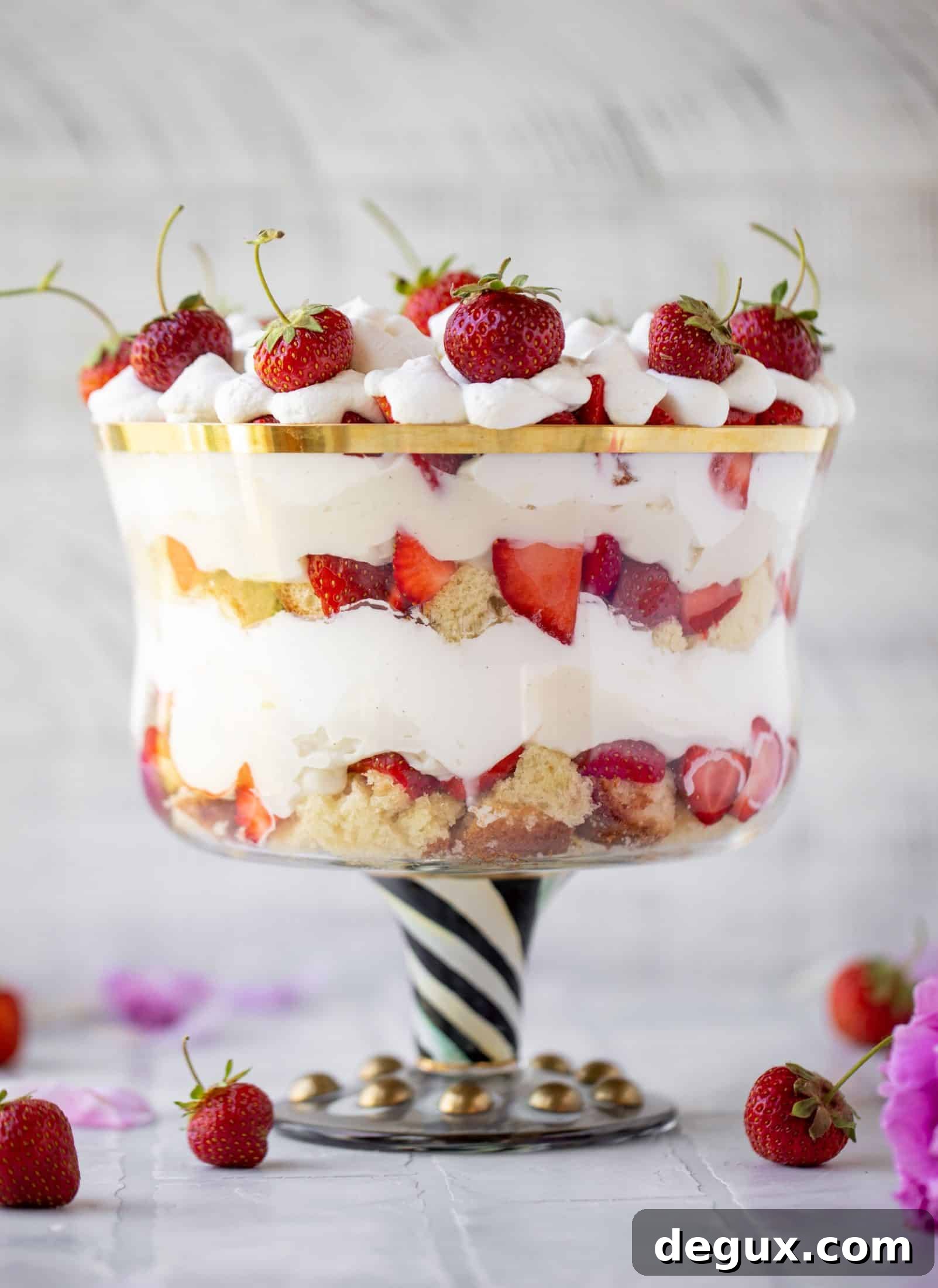 Strawberry Shortcake Trifle with Homemade Vanilla Bean Pudding Recipe 2 strawberry shortcake trifle