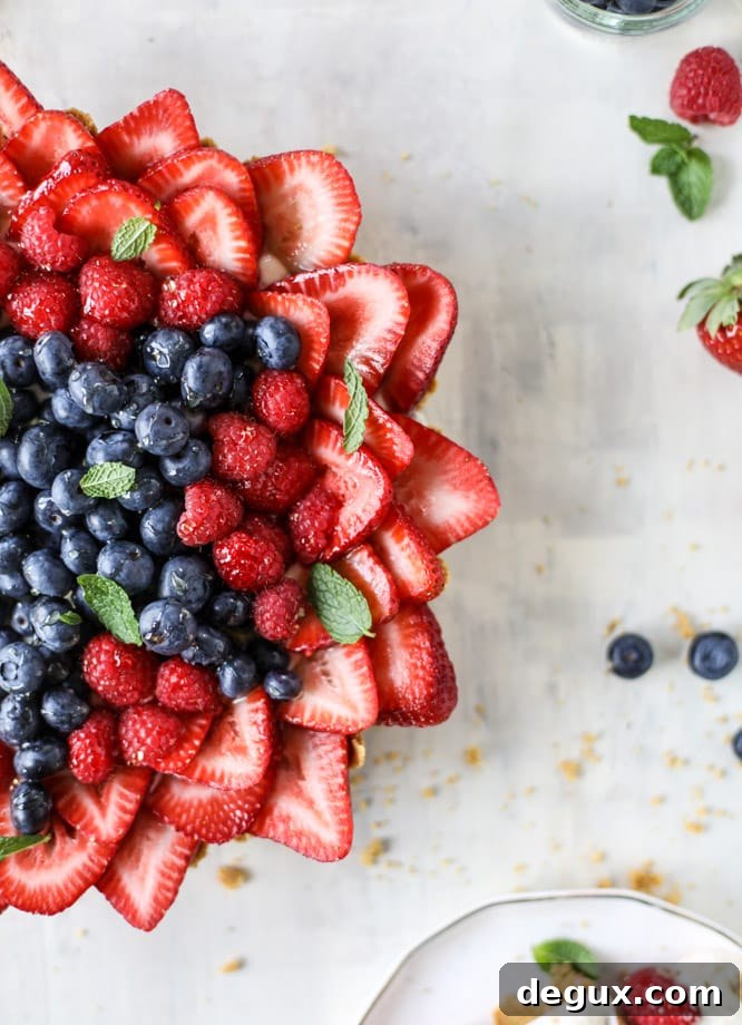 25 Patriotic 4th of July Recipes for Your Backyard BBQ 24 no bake cheesecake tart