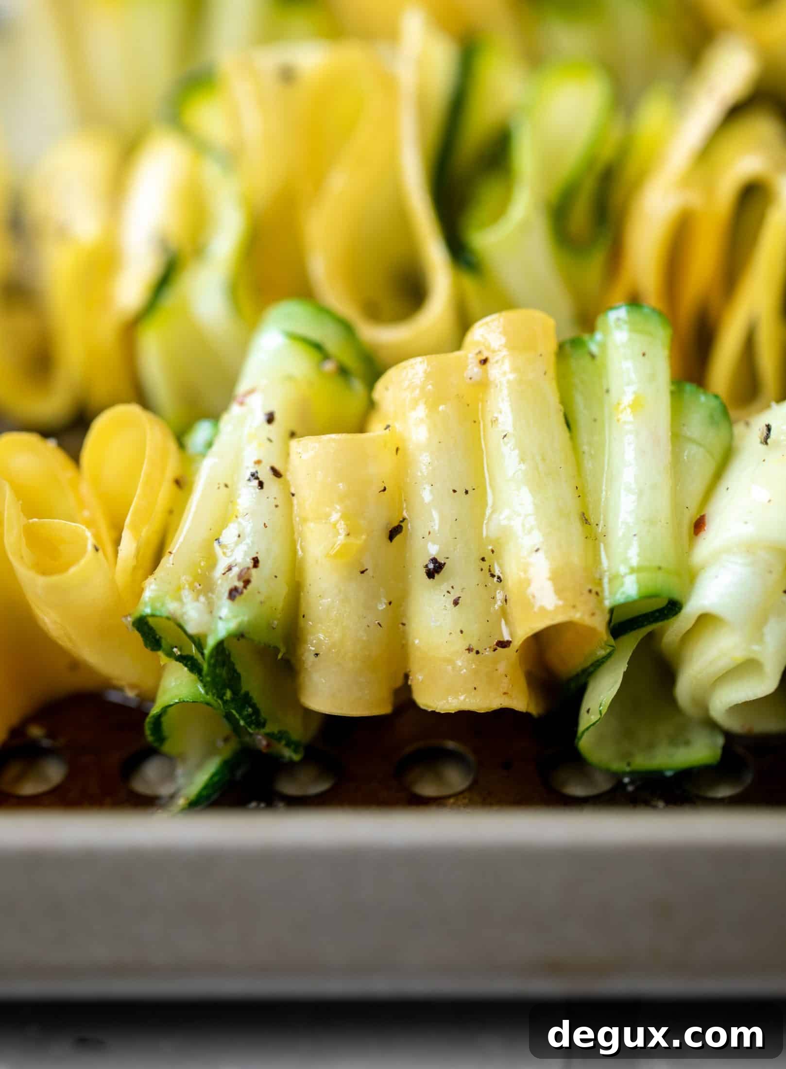 zucchini skewers with spicy lemon garlic butter