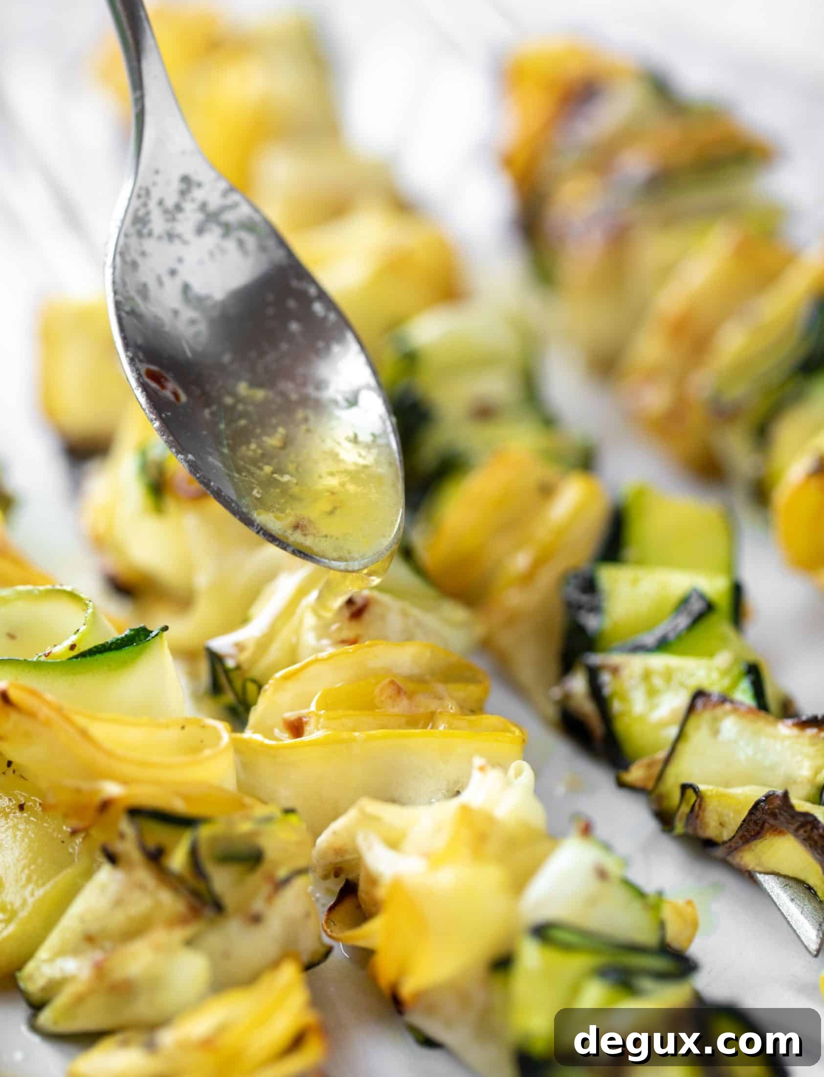 drizzling spicy lemon garlic butter