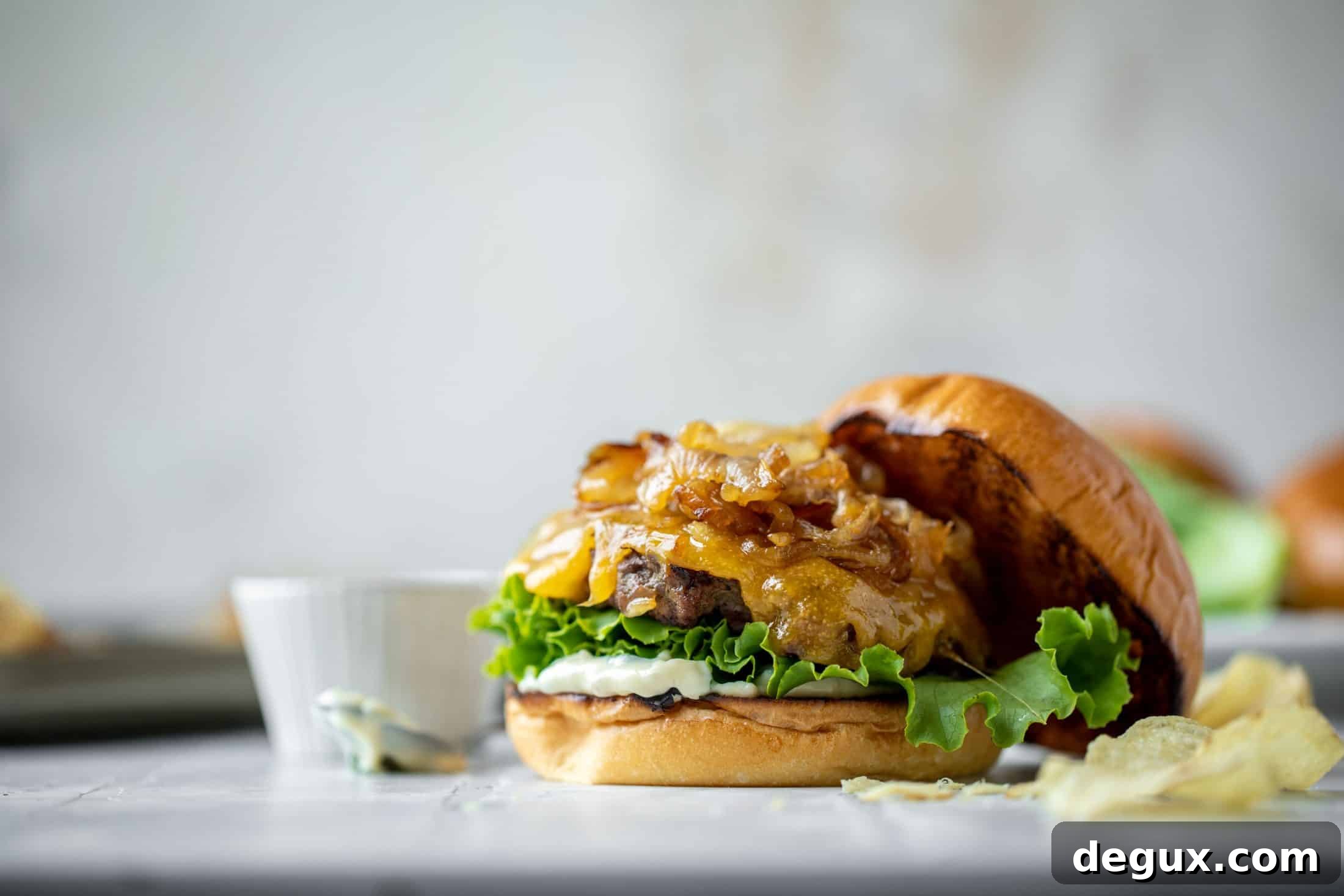 caramelized onion smash burger