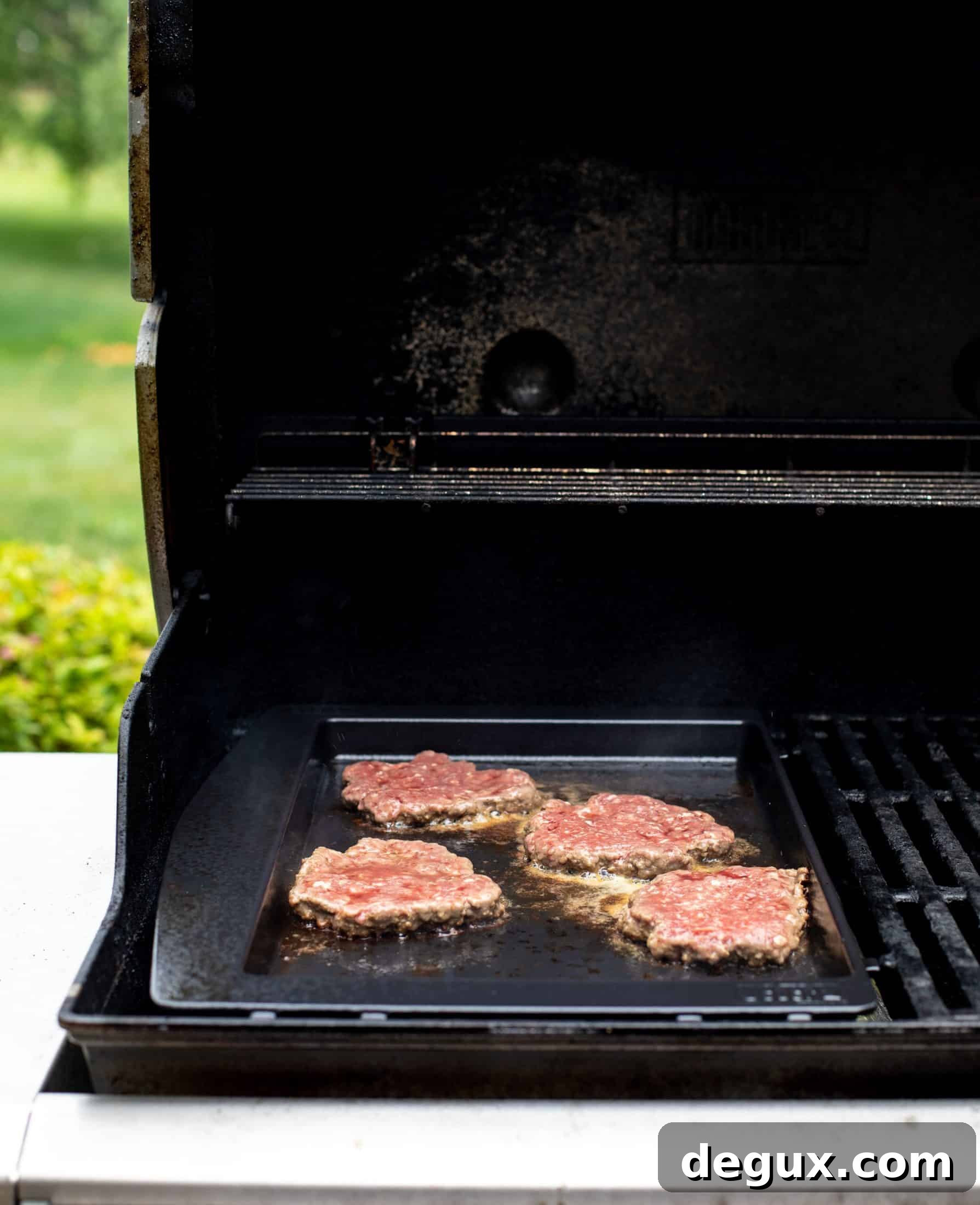 burgers on the grill