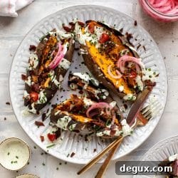 Grilled Whole Sweet Potatoes with Bacon and Ranch Dressing 8 img 66650 7