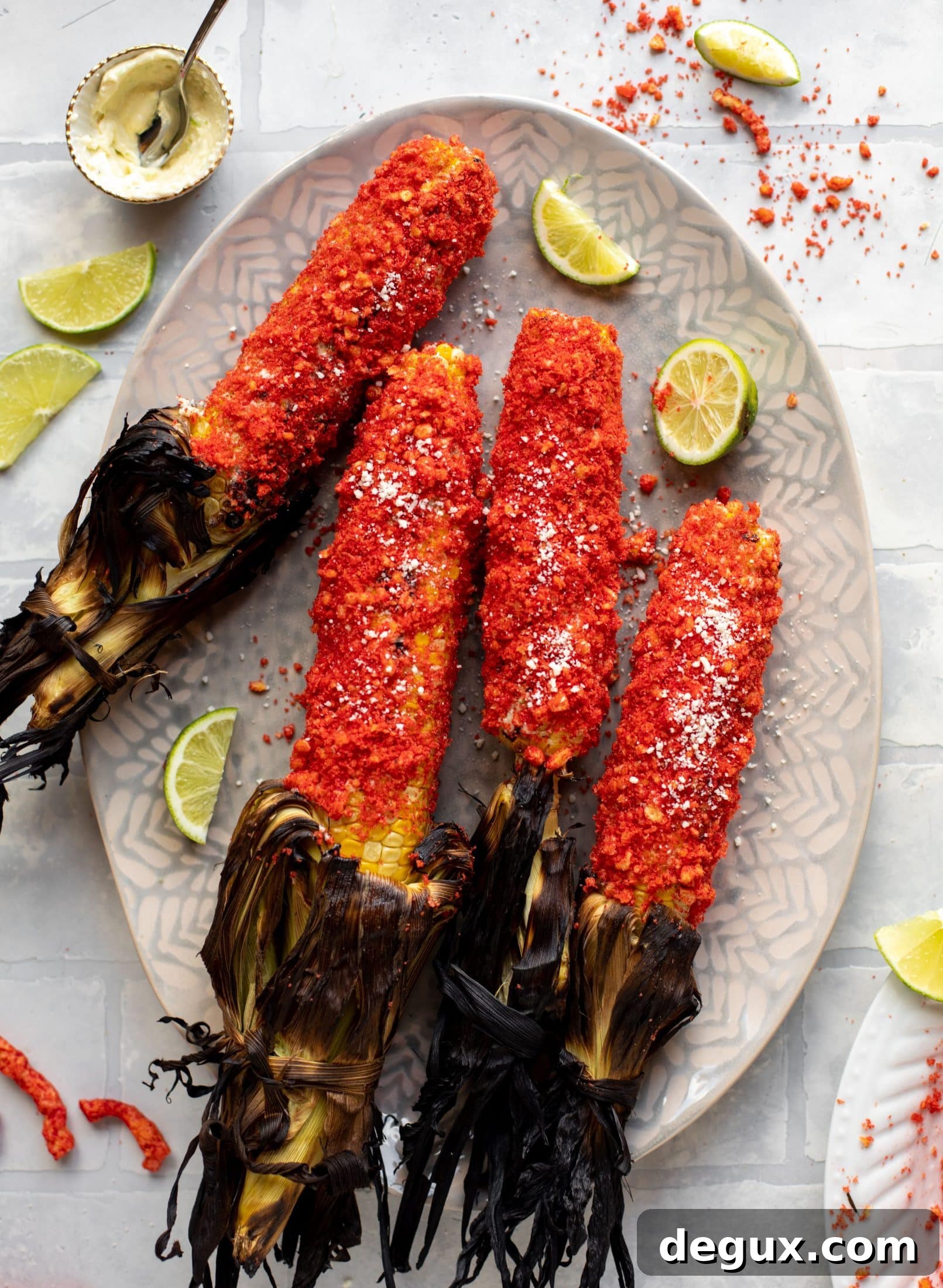 flaming hot cheetos grilled corn