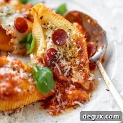 Asiago Pizza Stuffed Shells Recipe — Cheesy Baked Pasta Delight 10 img 66804 11