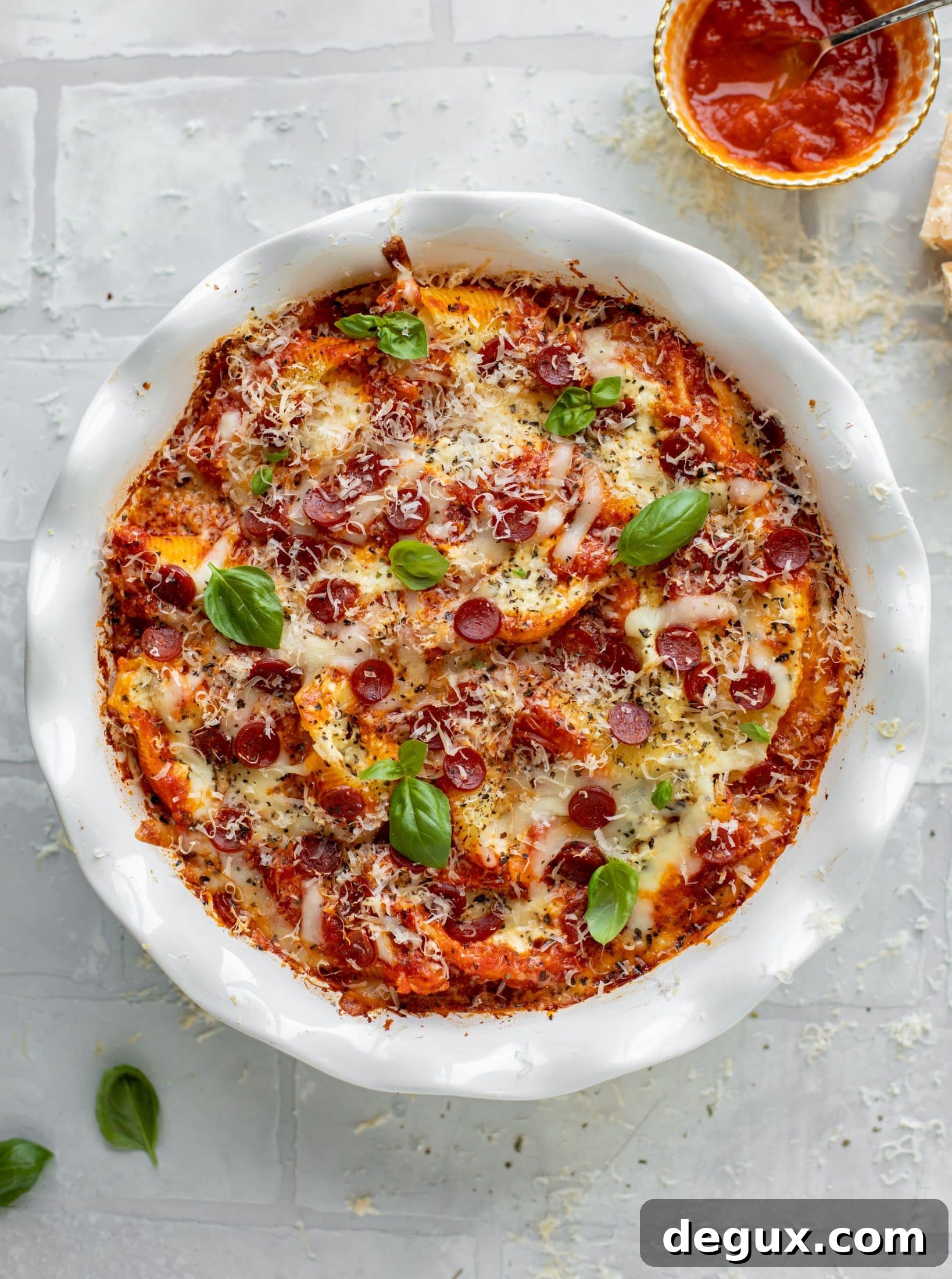 Asiago Pizza Stuffed Shells Recipe — Cheesy Baked Pasta Delight 6 asiago pizza stuffed shells