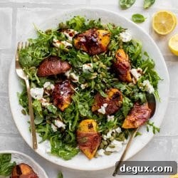 Grilled Prosciutto-Wrapped Peaches with Arugula and Goat Cheese 10 img 66810 10