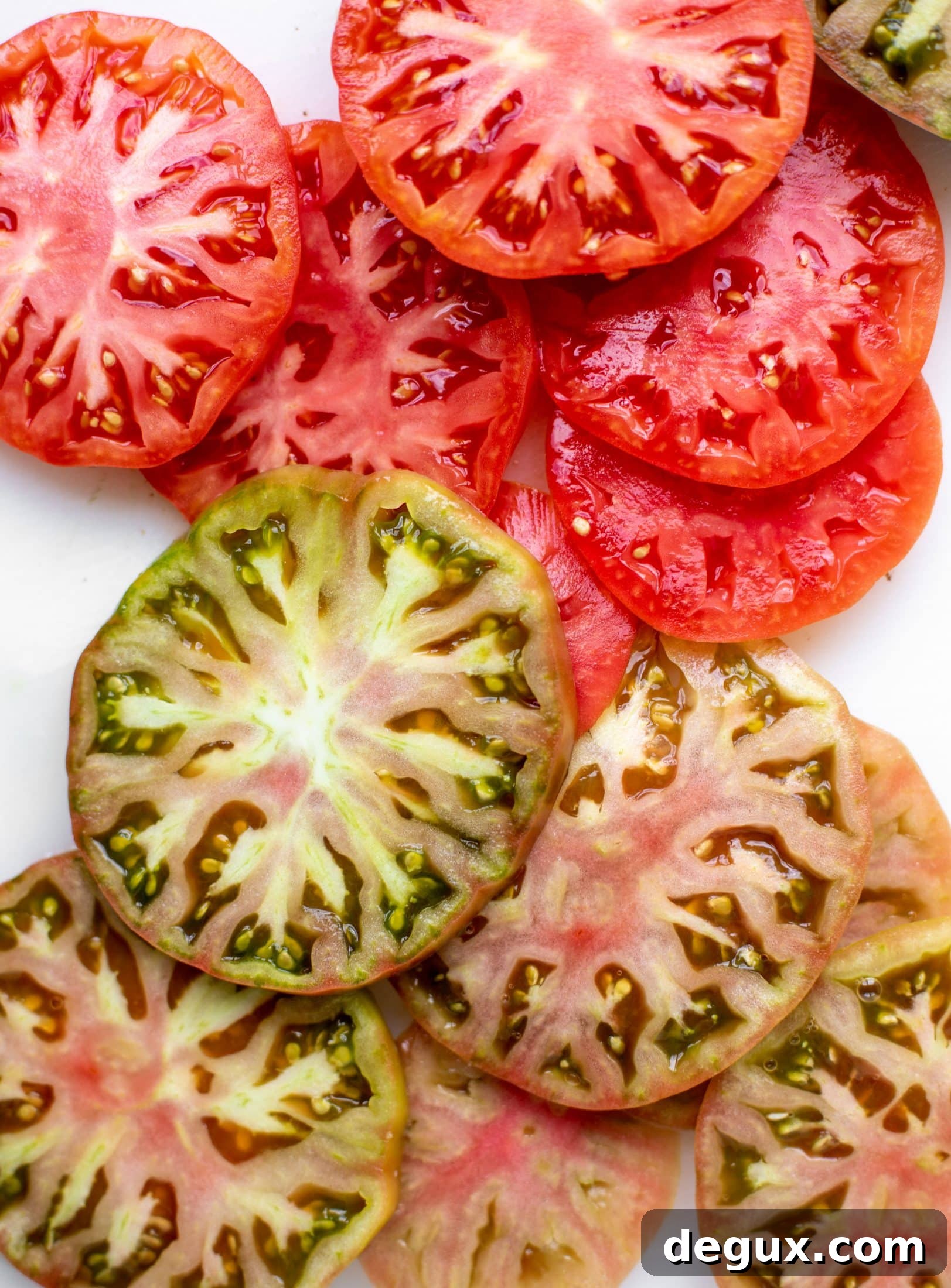 sliced heirloom tomatoes