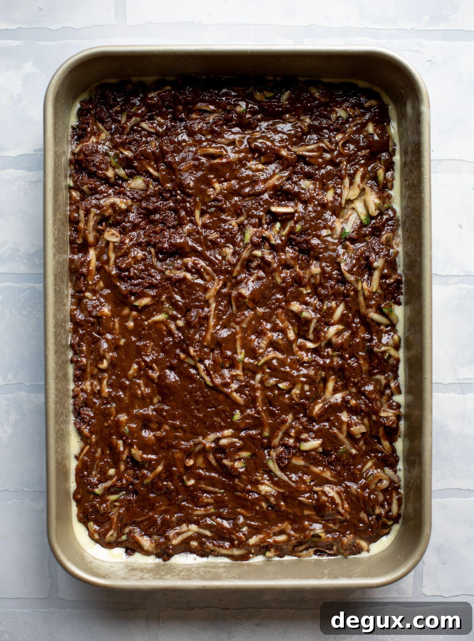 chocolate zucchini cake batter