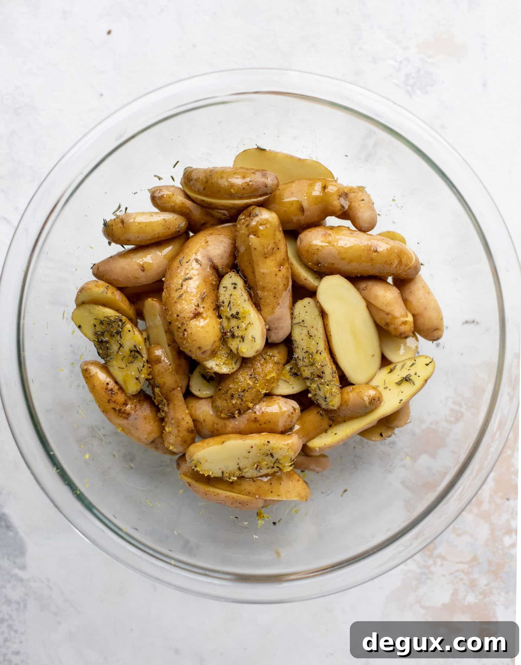 potatoes tossed with lemon and thyme