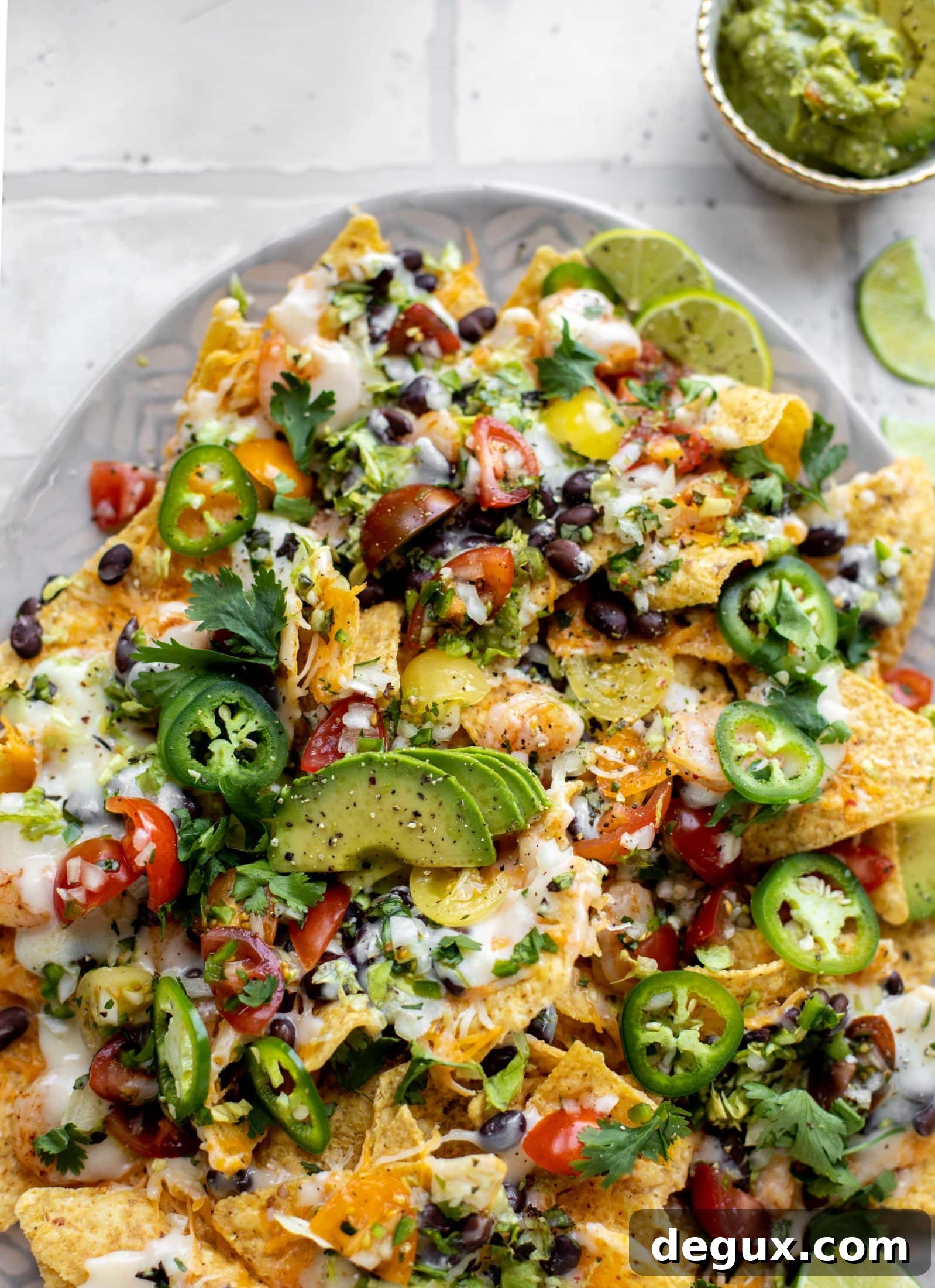 sheet pan shrimp nachos