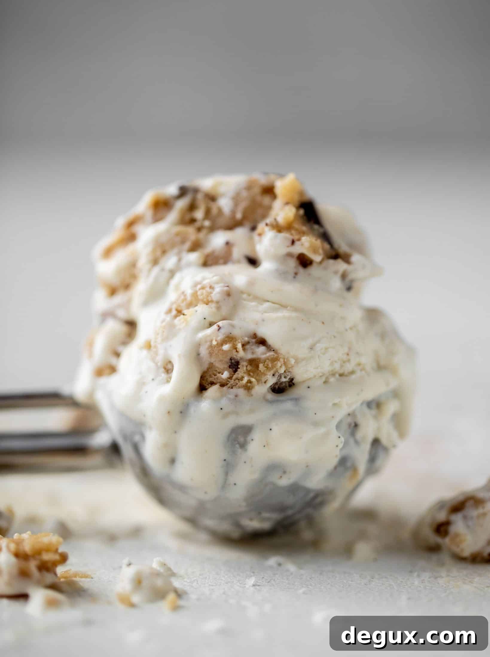 Salted Chocolate Chip Cookie Dough No-Churn Ice Cream 8 scoop of no churn salted chocolate chip cookie dough ice cream