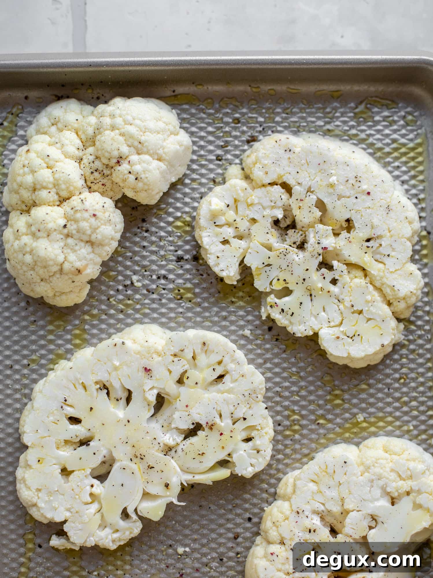 cauliflower steaks with olive oil