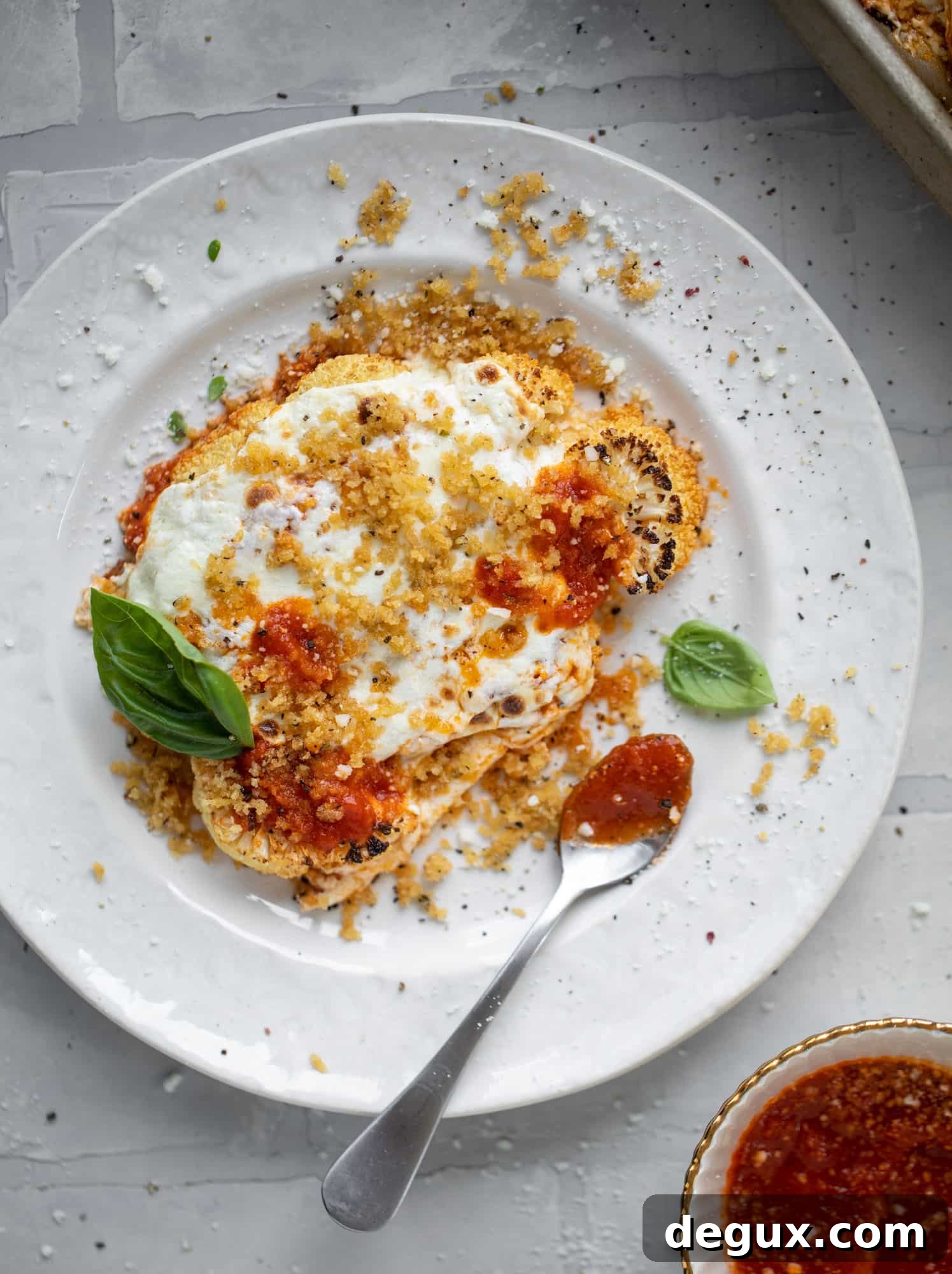 baked cauliflower parmesan