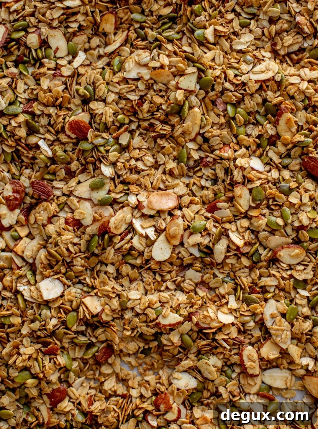 Salted Maple Granola Recipe for Crunchy Homemade Morning Oats 5 granola right out of the oven