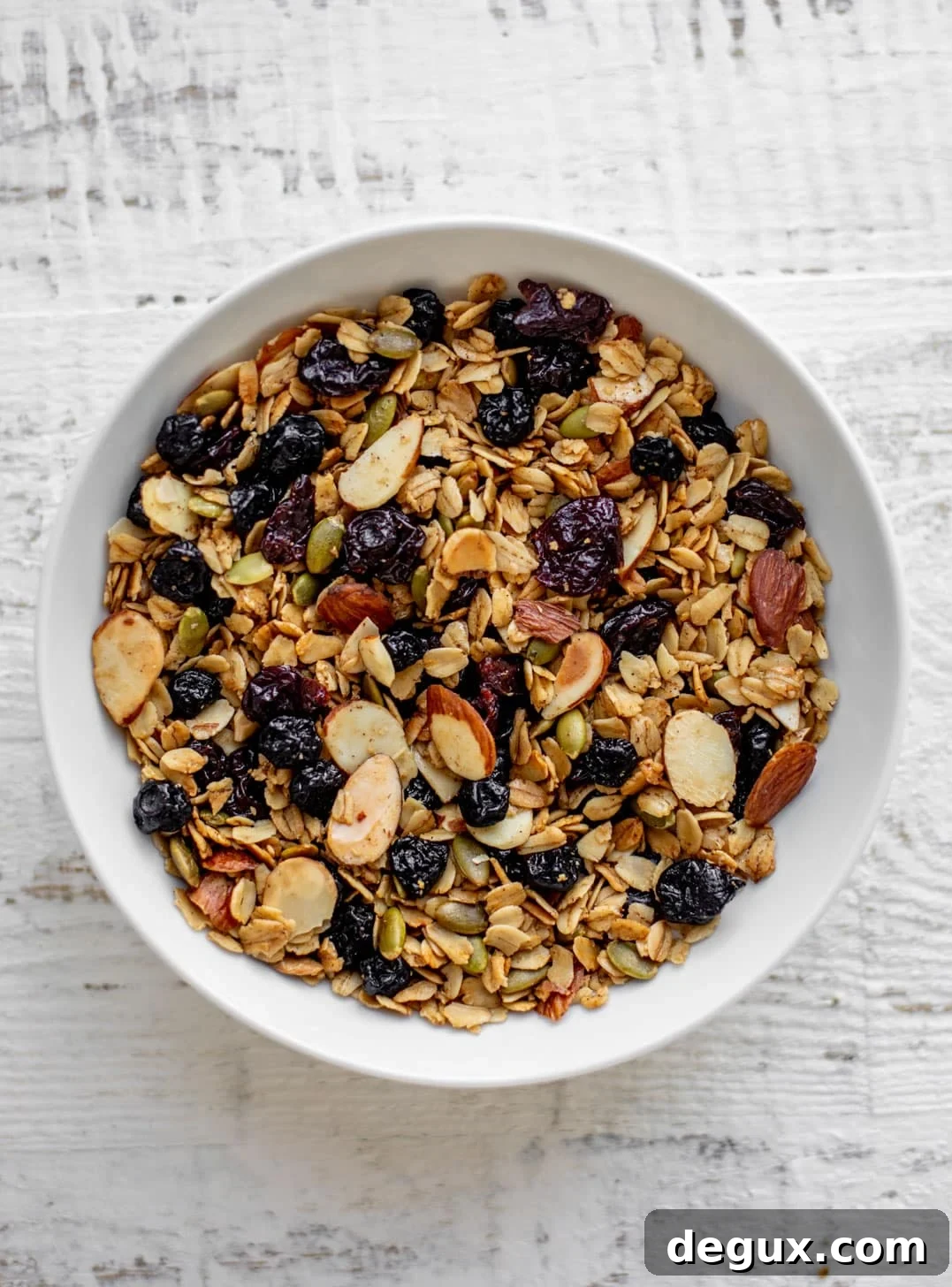Salted Maple Granola Recipe for Crunchy Homemade Morning Oats 6 bowl of salted maple granola