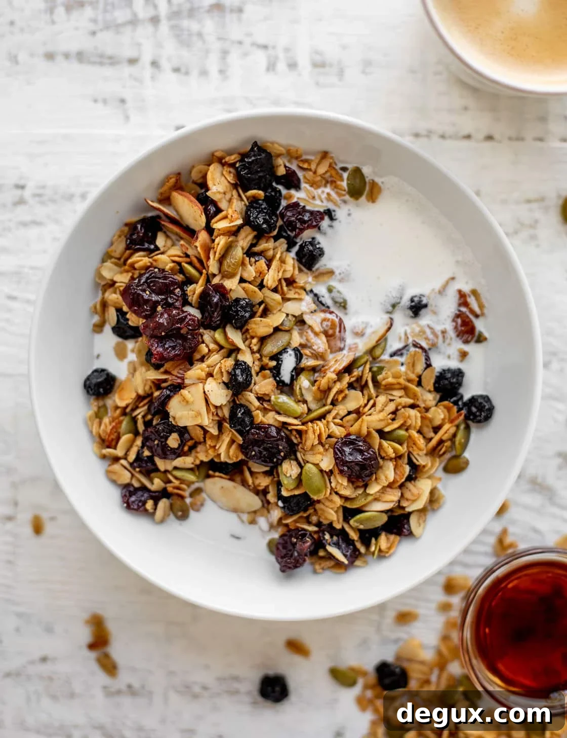 Salted Maple Granola Recipe for Crunchy Homemade Morning Oats 8 salted maple granola