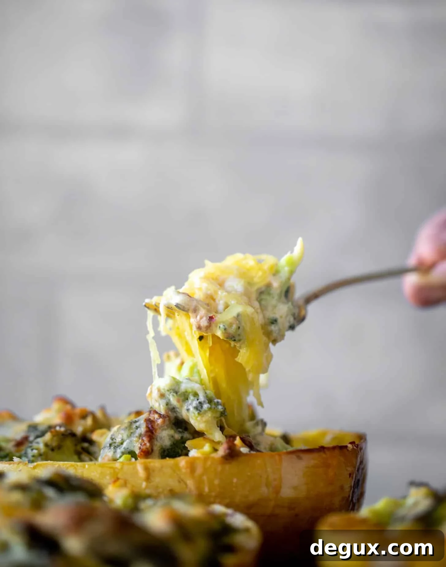 Broccoli Cheddar Stuffed Spaghetti Squash Recipe 7 broccoli cheddar stuffed spaghetti squash