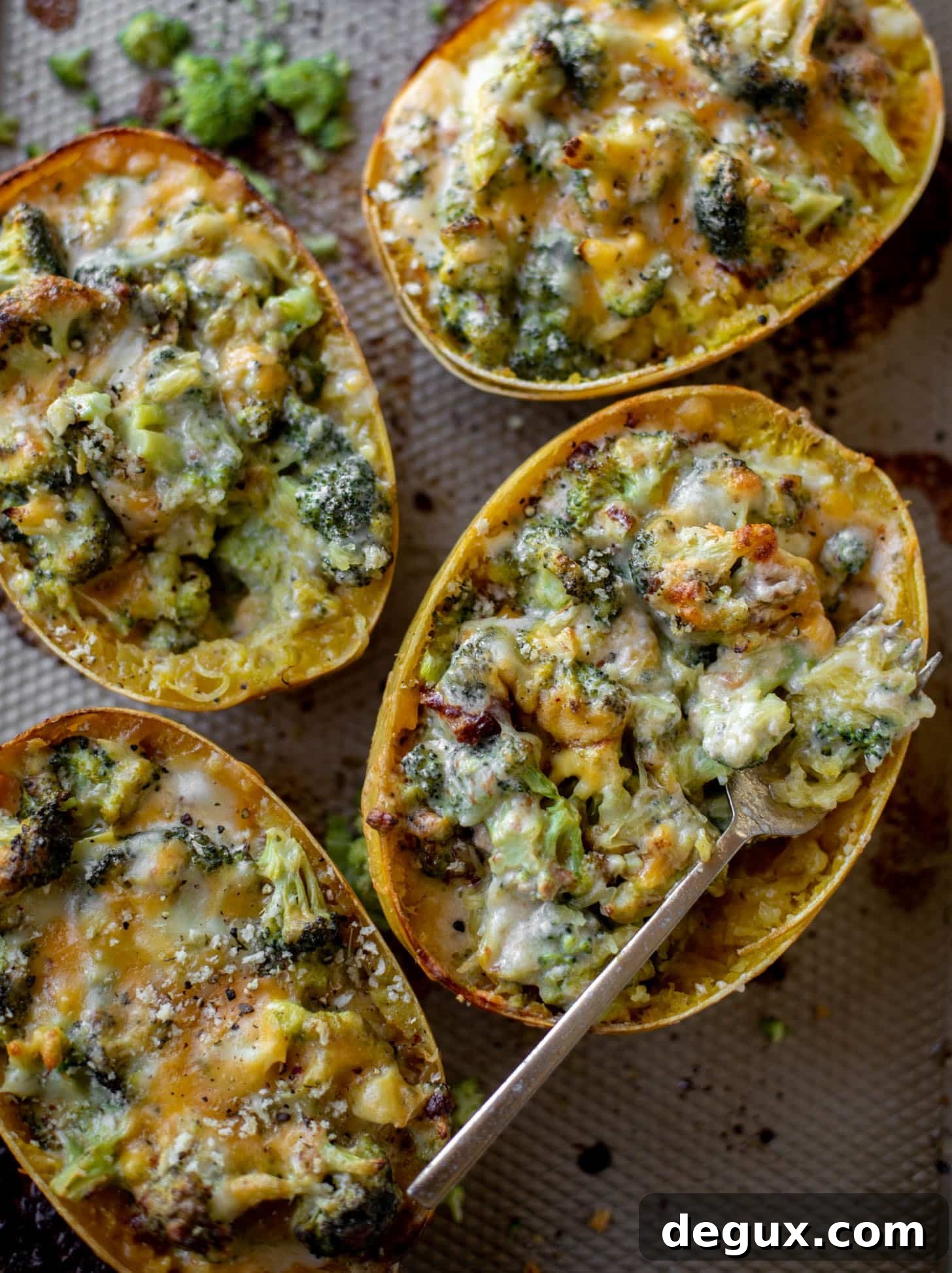 Broccoli Cheddar Stuffed Spaghetti Squash Recipe 10 broccoli cheddar stuffed spaghetti squash