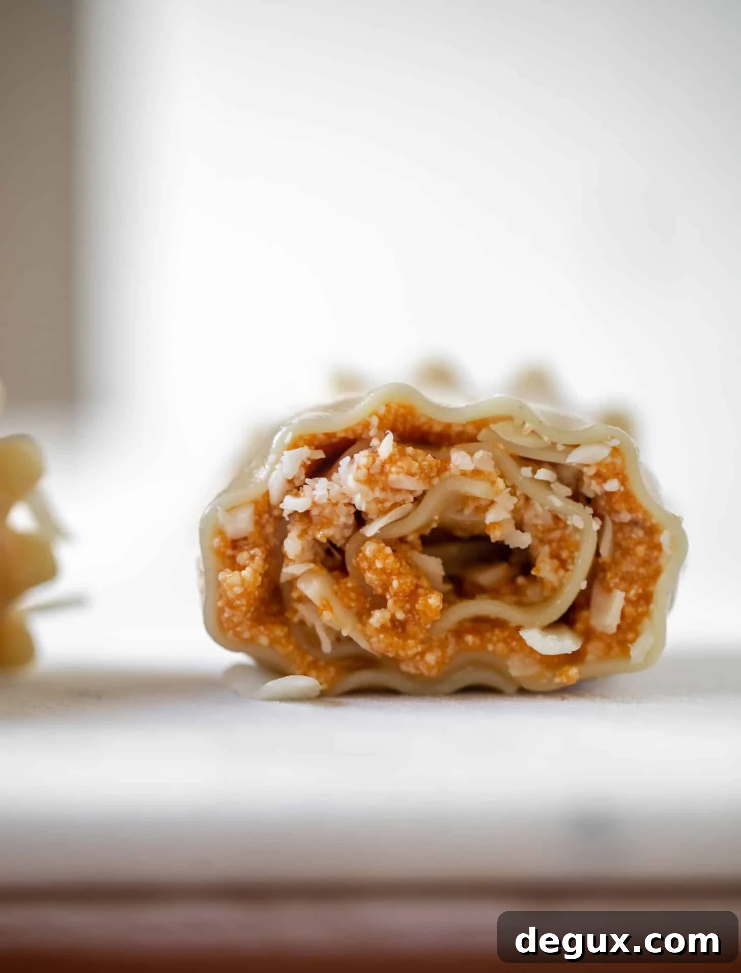 inside of pumpkin lasagna roll ups