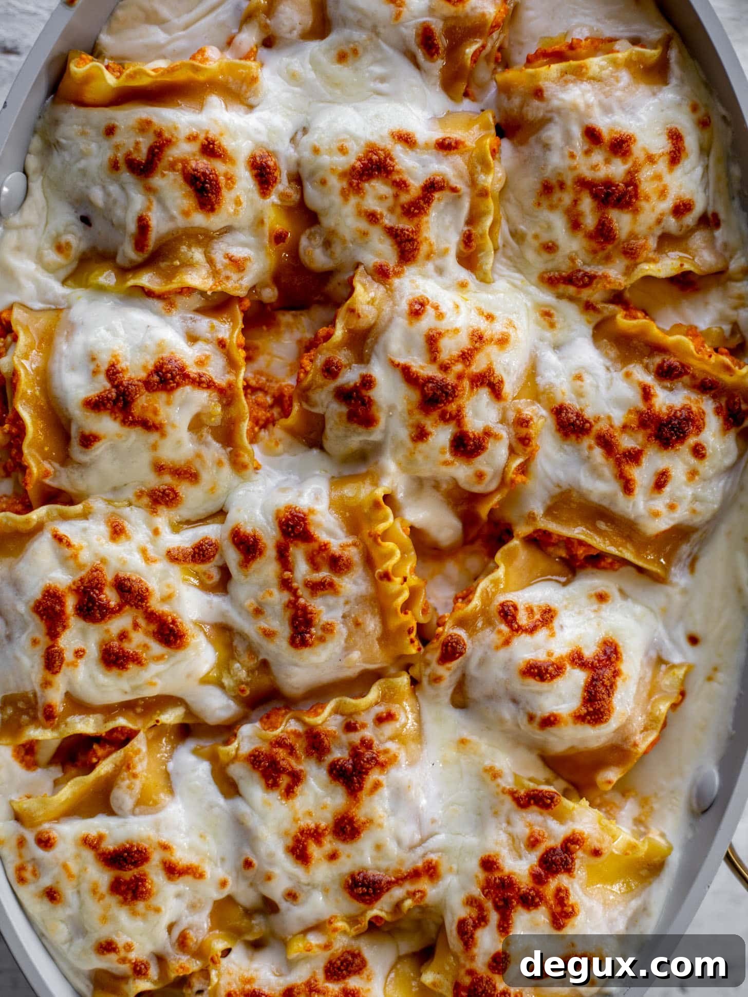 pumpkin lasagna roll ups right out of the oven