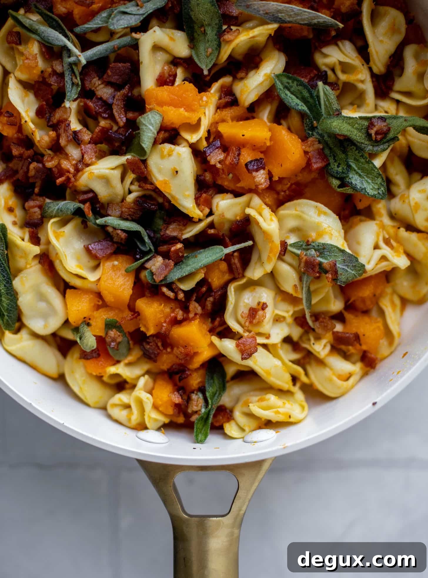 harvest tortellini skillet with butternut squash and sage
