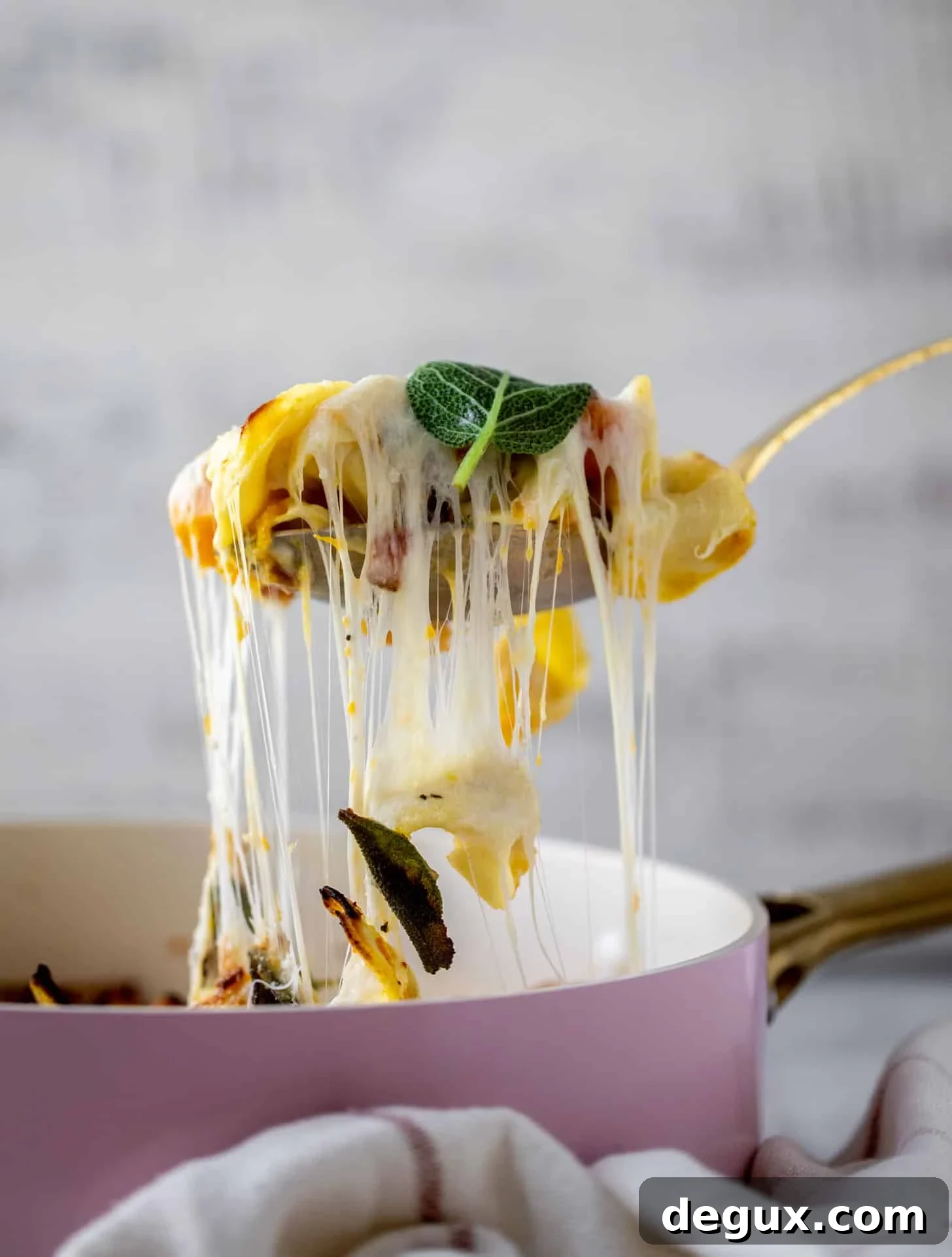 harvest tortellini skillet with butternut squash and sage