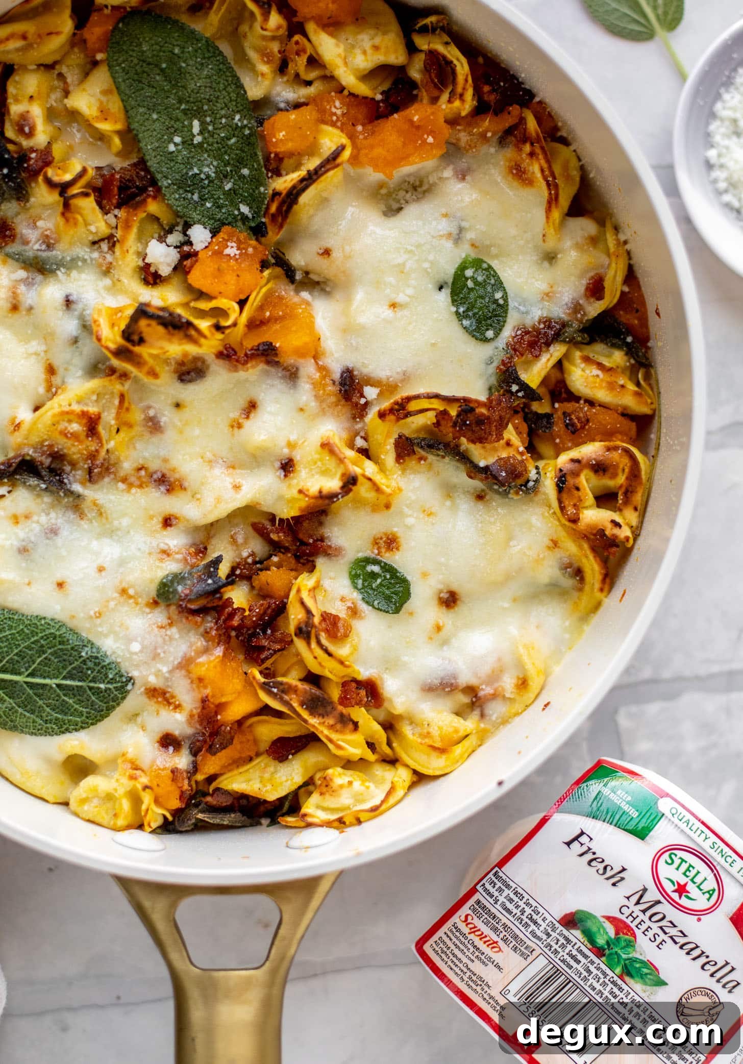 harvest tortellini skillet with butternut squash and sage