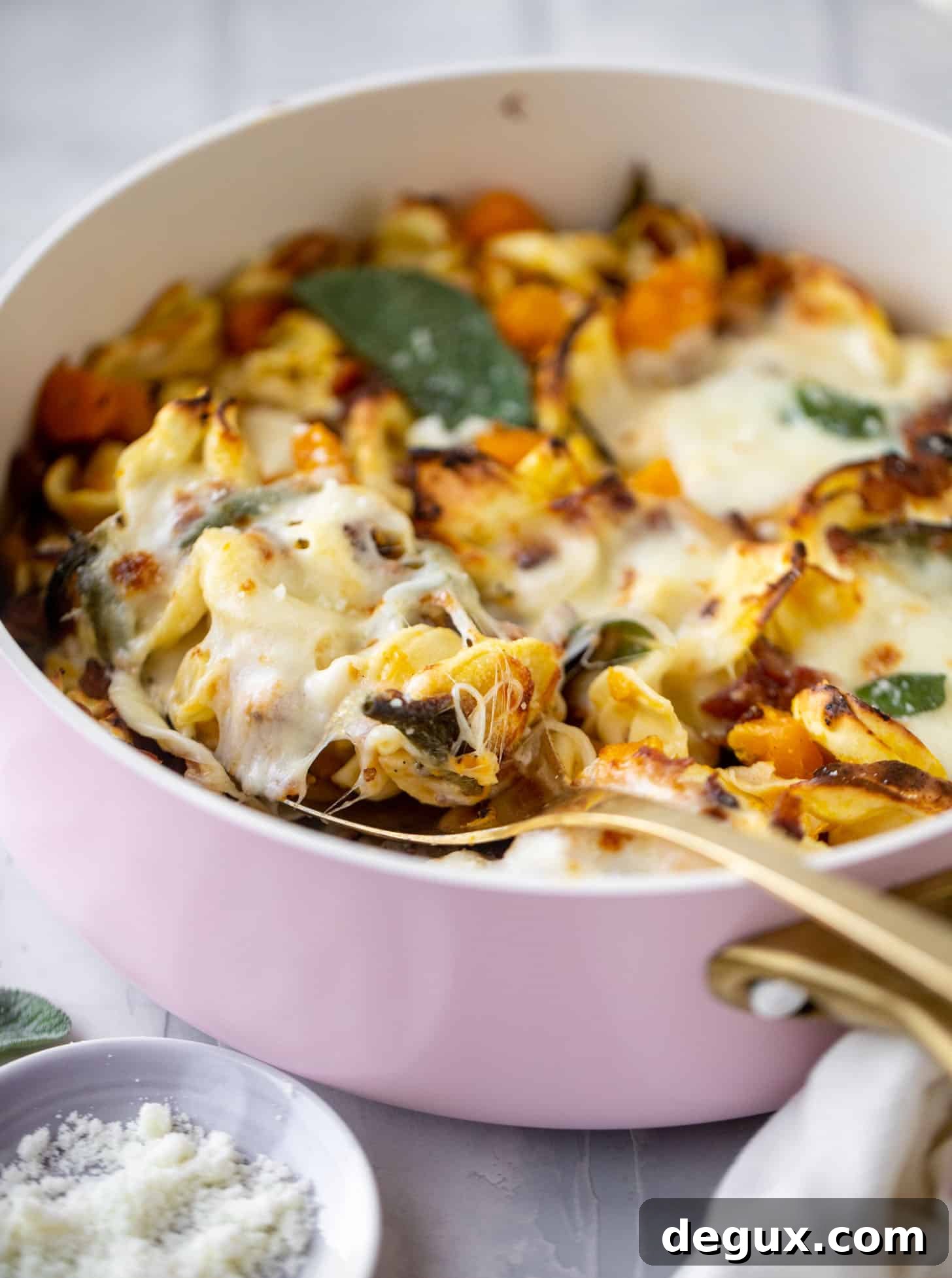 harvest tortellini skillet with butternut squash and sage