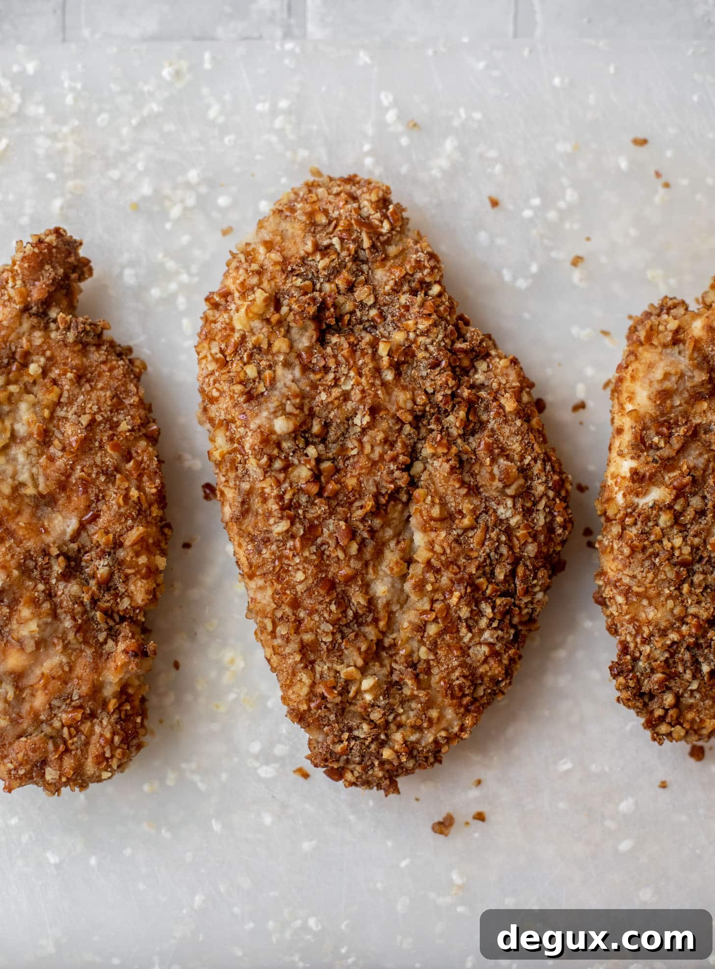 Crunchy Pretzel-Crusted Chicken Salad with Tangy Mustard Vinaigrette 3 pretzel crusted chicken