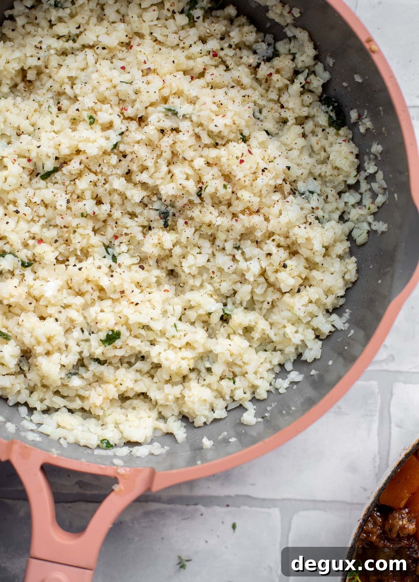 brown butter sage riced cauliflower
