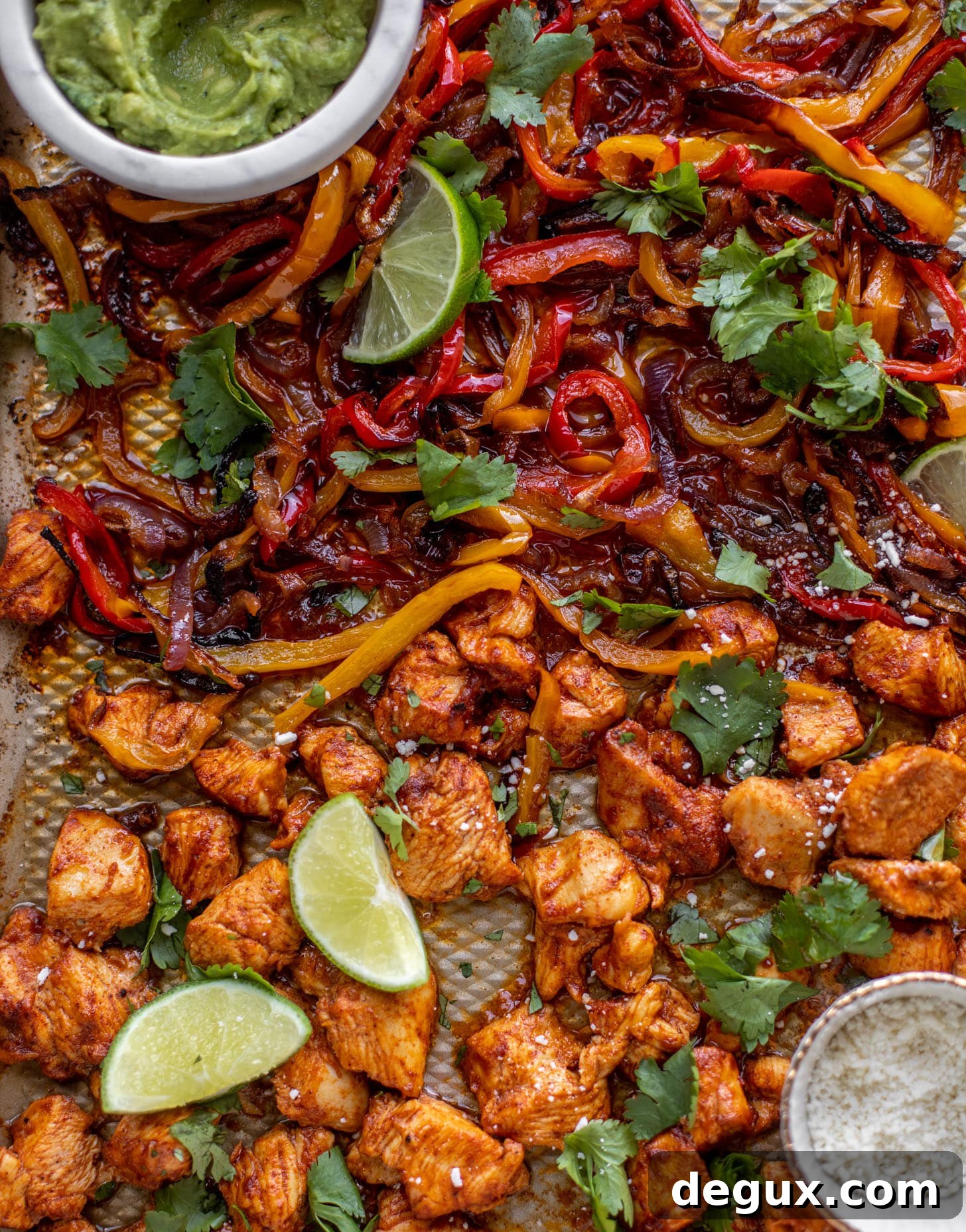 sheet pan chicken fajitas