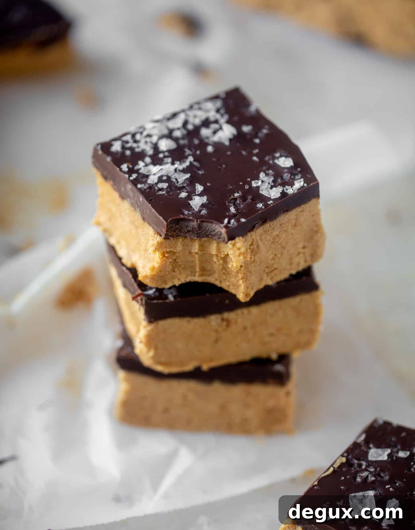 Salted Peanut Butter Cup Bar Recipe — Chewy Chocolate-Peanut Bars 6 salted peanut butter cup bars